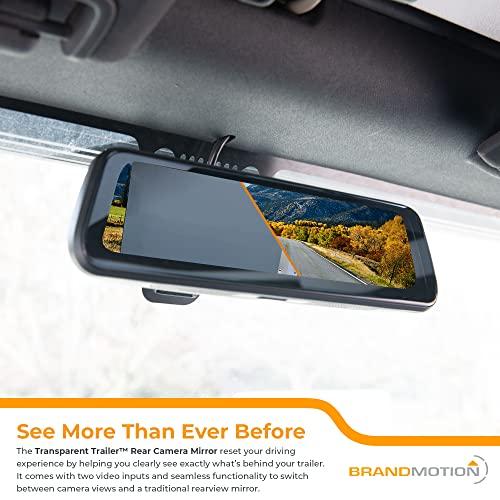 Brandmotion Brandmotion TRNS-2100 Transparent Trailer Rear Vision System with Ultra Wide Display Mirror, Black