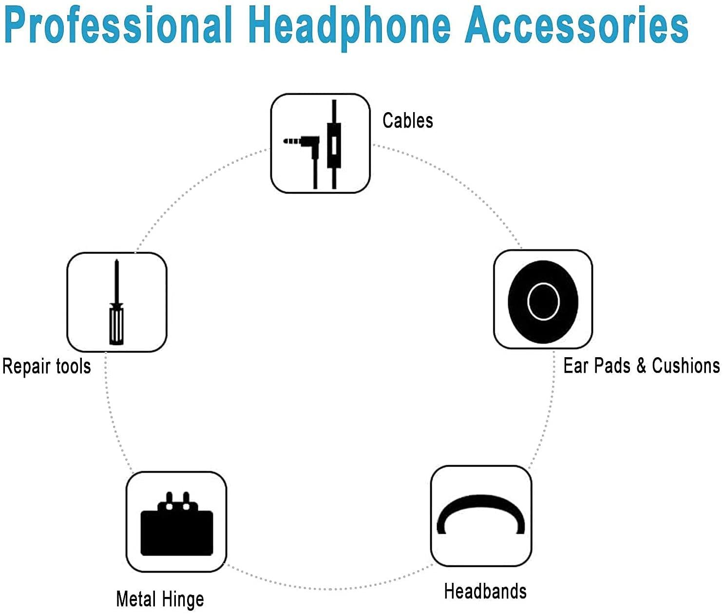 Adhiper Adhiper Replacement Headband Hinge Clip Cover + Pin Repair Parts Kits Compatible for Solo3 Wireless Solo2 Wireless Over-Ear HeadphonesRose Gold