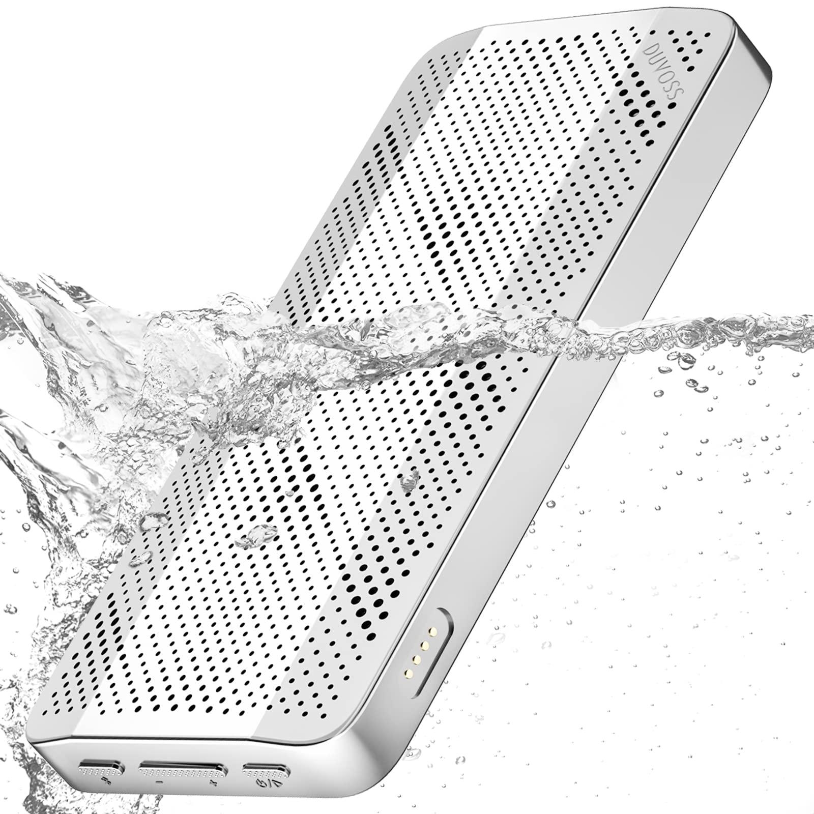 DUVOSS Bluetooth Speaker, 0.65" Ultra Thin Portable Magnetic Speakers, Loud&Clear Sound, IP67 Waterproof Dustproof, Bluetooth 5.1, TWS Pairing, EQ Mode, Sleek Small Wireless Speaker for Home, Outdoor