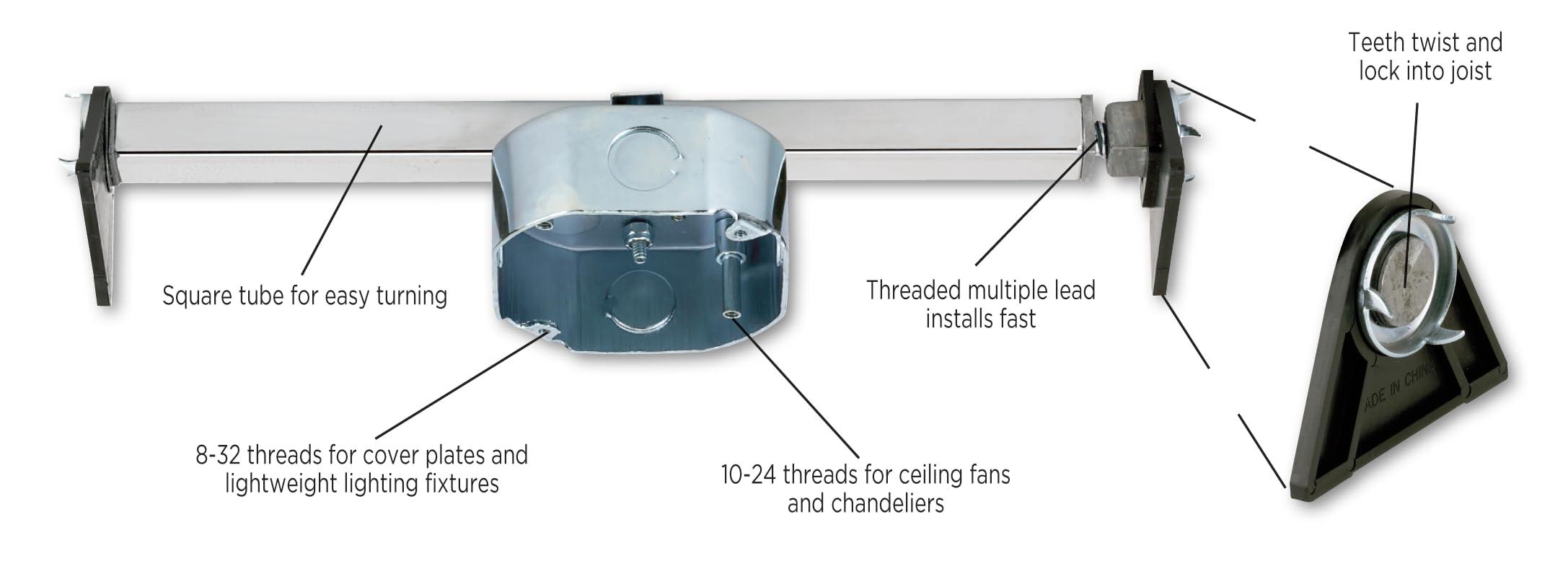 Westinghouse Westinghouse 0110000 Saf-T-Brace for Ceiling Fans, 3 Teeth, Twist and Lock,Silver(Pack of 1)