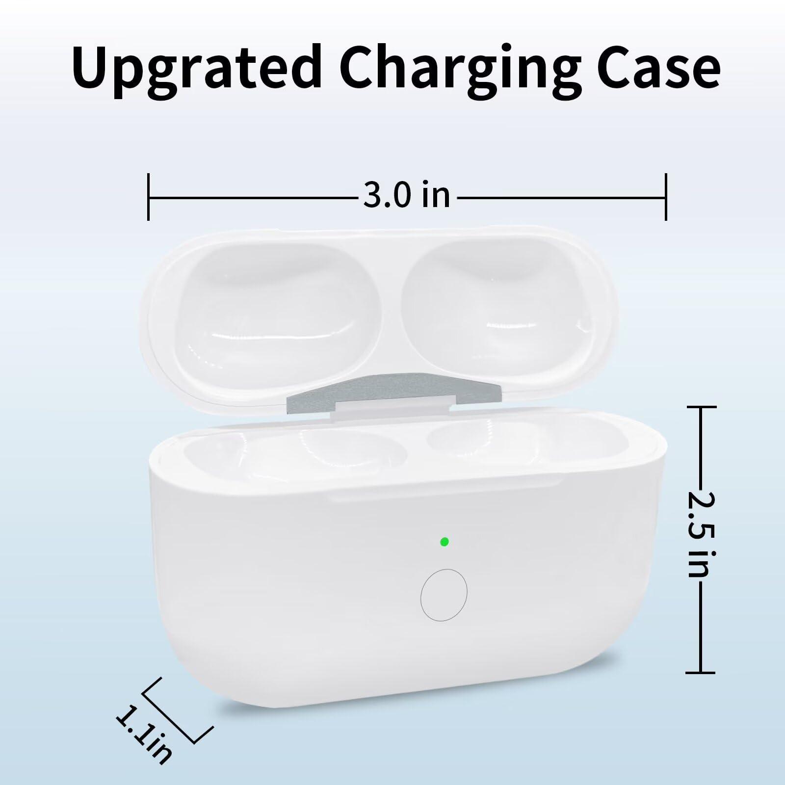 Alimingyan Wireless Charging Case Compatible for AirPods Pro 1st & 2nd Generation with USB-C Charging, Air Pod Pro 1 2 Charger Case Replacement with Bluetooth Pairing Sync Buttonwith Type-C Charging