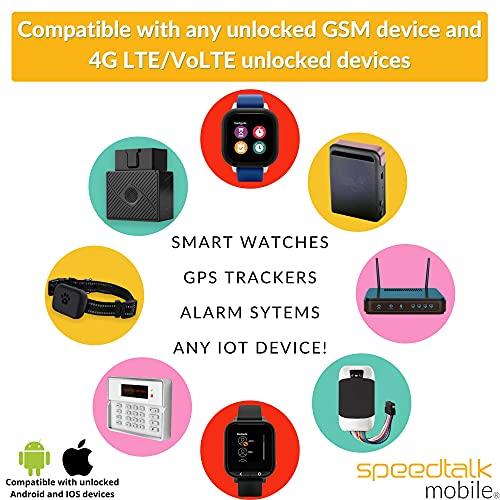 SpeedTalk Mobile SpeedTalk Mobile $10 Alarm SIM Card GSM Business Office Home Security Burglar Anti-Theft Alarm System & Monitoring | 3 in 1 Simcard - Standard Micro Nano | No Contract | 30 Days Service | US Coverage