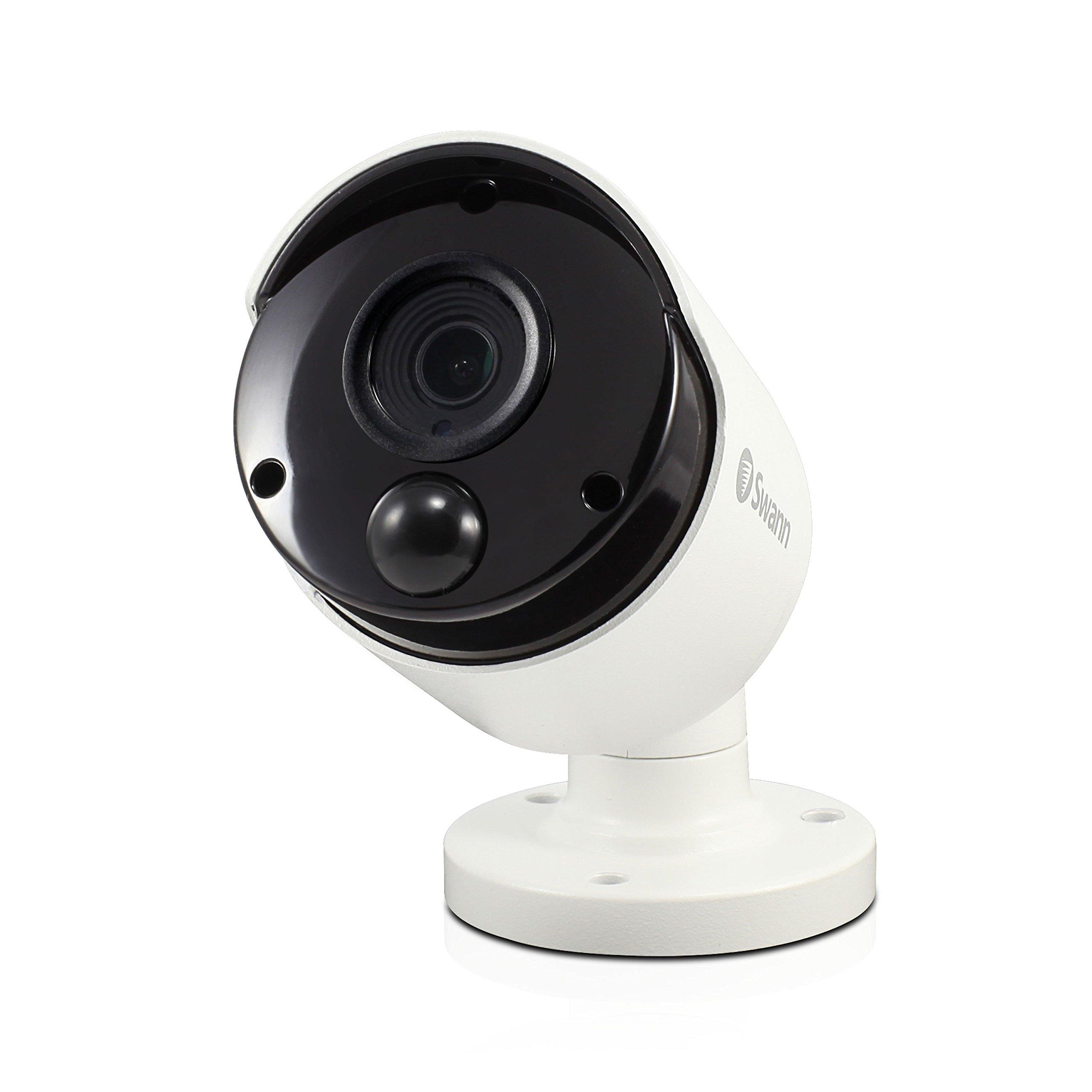 Swann Swann Wired PIR Bullet Security Camera, 5MP Super HD Surveillance Cam with Infrared Night Vision, Thermal, Heat & Motion Sensing, Add to DVR with BNC, SWPRO-5MPMSB