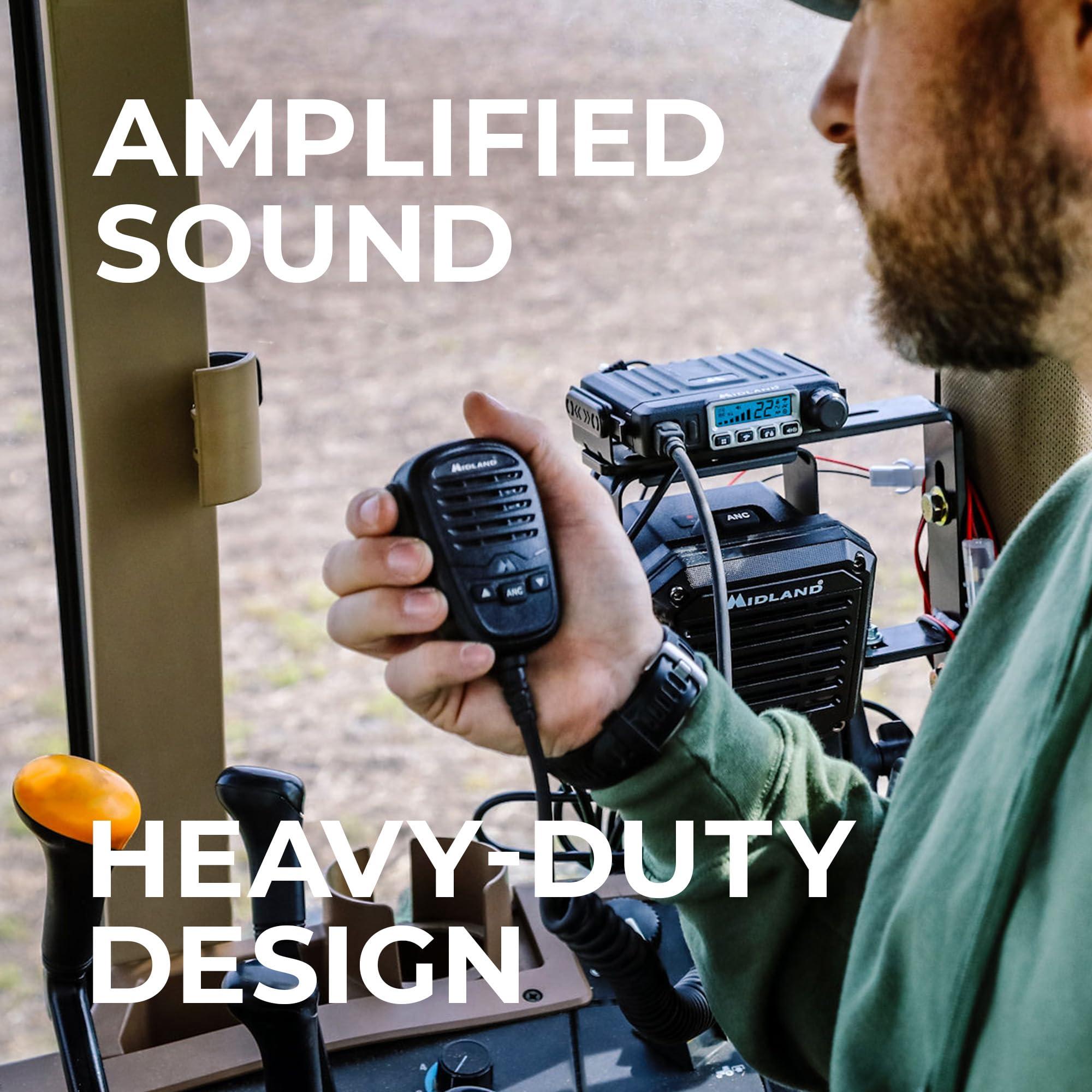 Midland Midland SPK200 - Amplified External Speaker with AI Noise Cancellation, 20 Watts of Power, 8 OHMS Dynamic Sound, IP67 Waterproof (Ultimate)