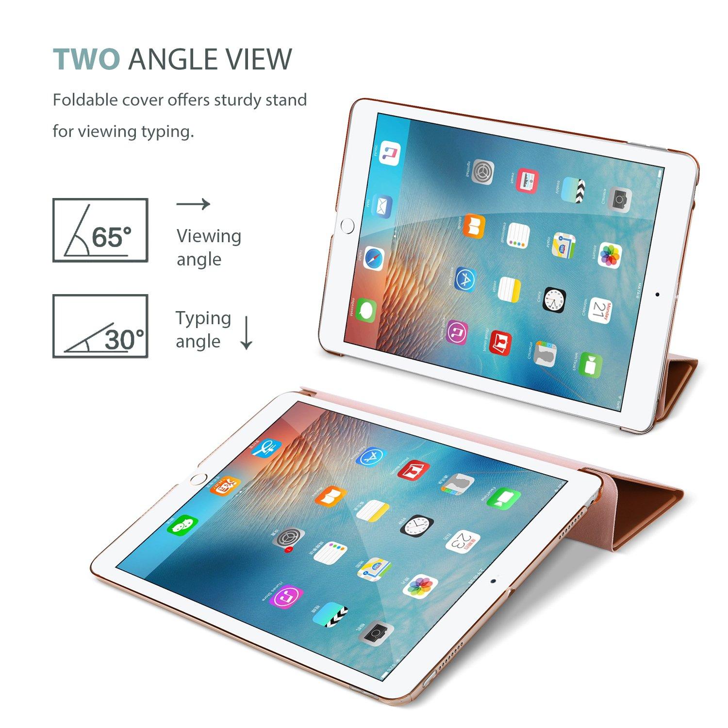 ProCase ProCase Smart Casefor 10.5 iPad Air 3rd Generation 2019 / iPad Pro 2017, Slim Stand Cover with Translucent Frosted Back for iPad Air 3 -Rosegold