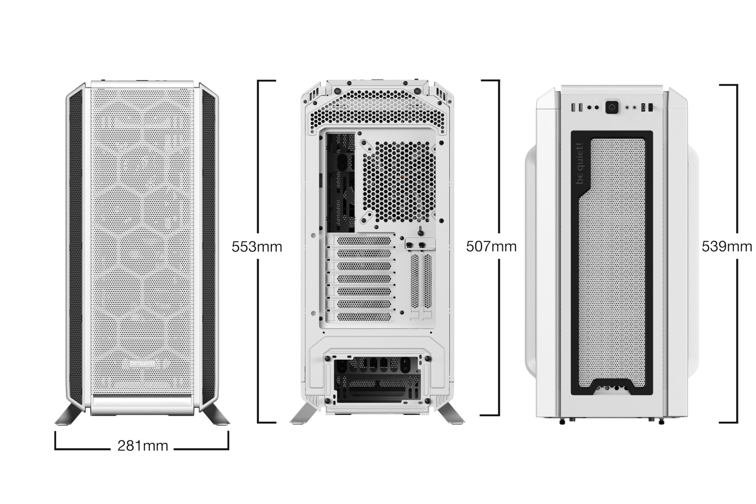 be quiet! be quiet! Silent Base 802 Window ATX Midi Tower PC Case| 3 Pre-Installed Pure Wings 2 Fans | Sound Insulated | Tempered Glass Window | White
