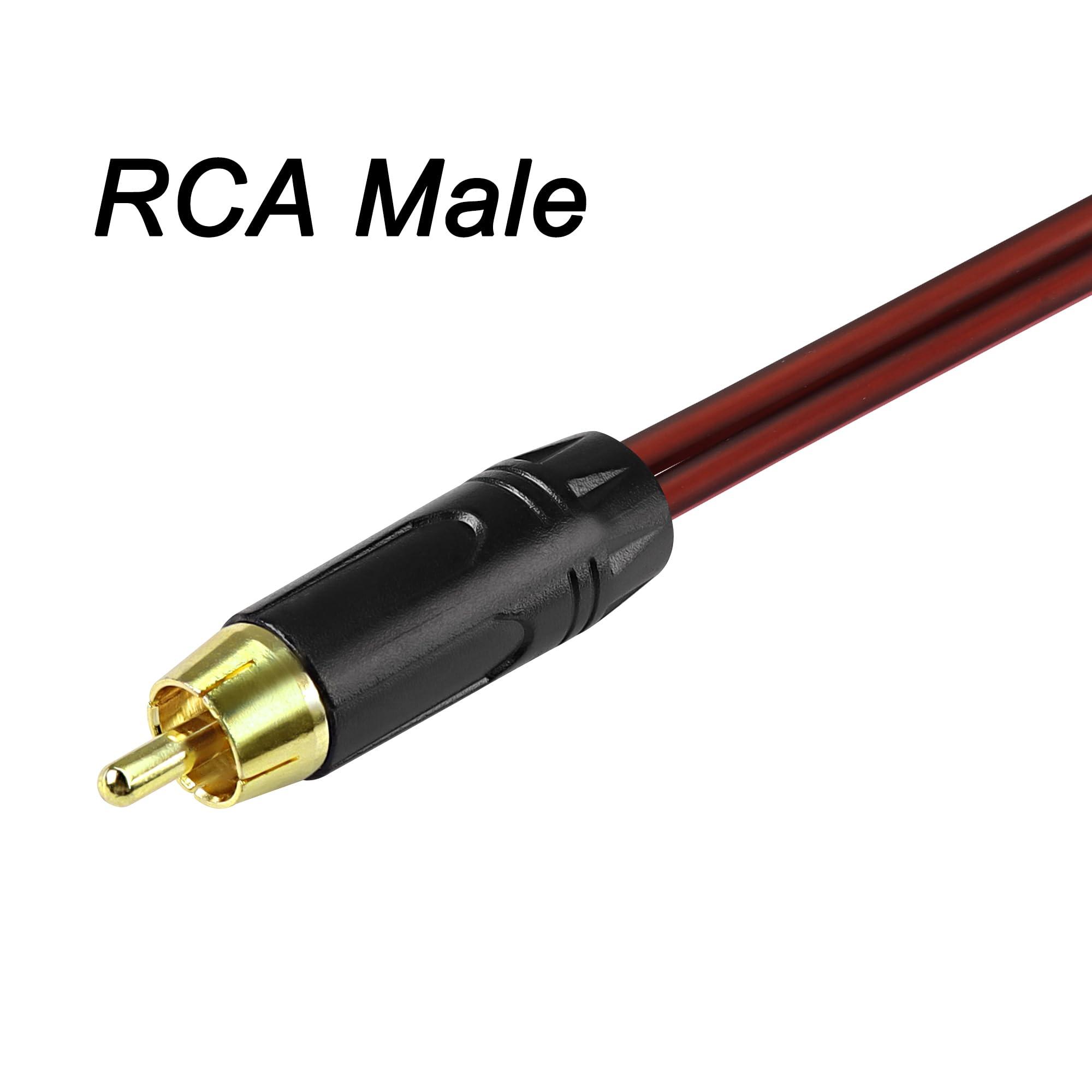 Mili Dianzi RCA Speaker Cable to Plug Adapter, Bare Wire to RCA, Audio Video Cable Repair