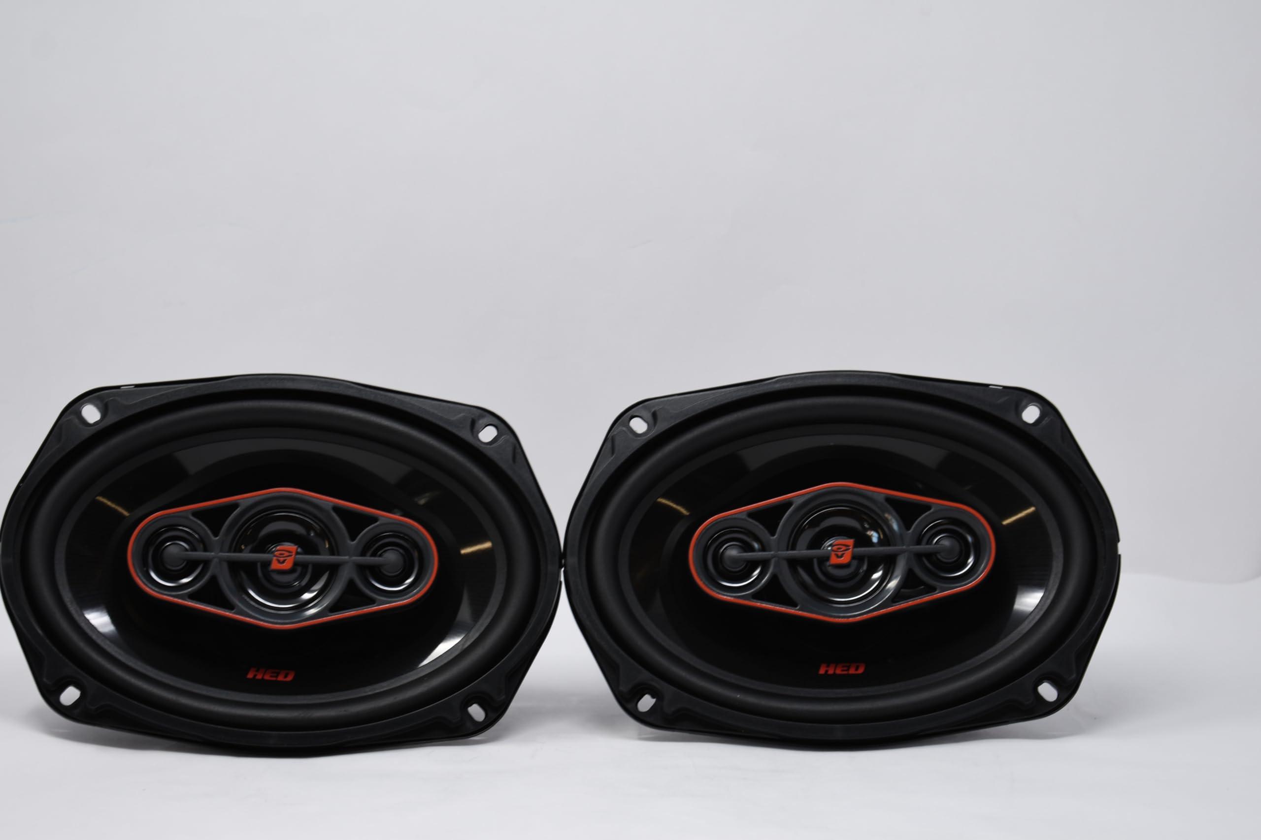 Cerwin-Vega Cerwin Vega HED Series 6\"x9\" 4-Way Coaxial Car Speakers, 4, 65W RMS/, Premium Car Audio System, Durable Steel Frame, Superior Sound Quality, Ideal for Enhanced Car Speaker H7694