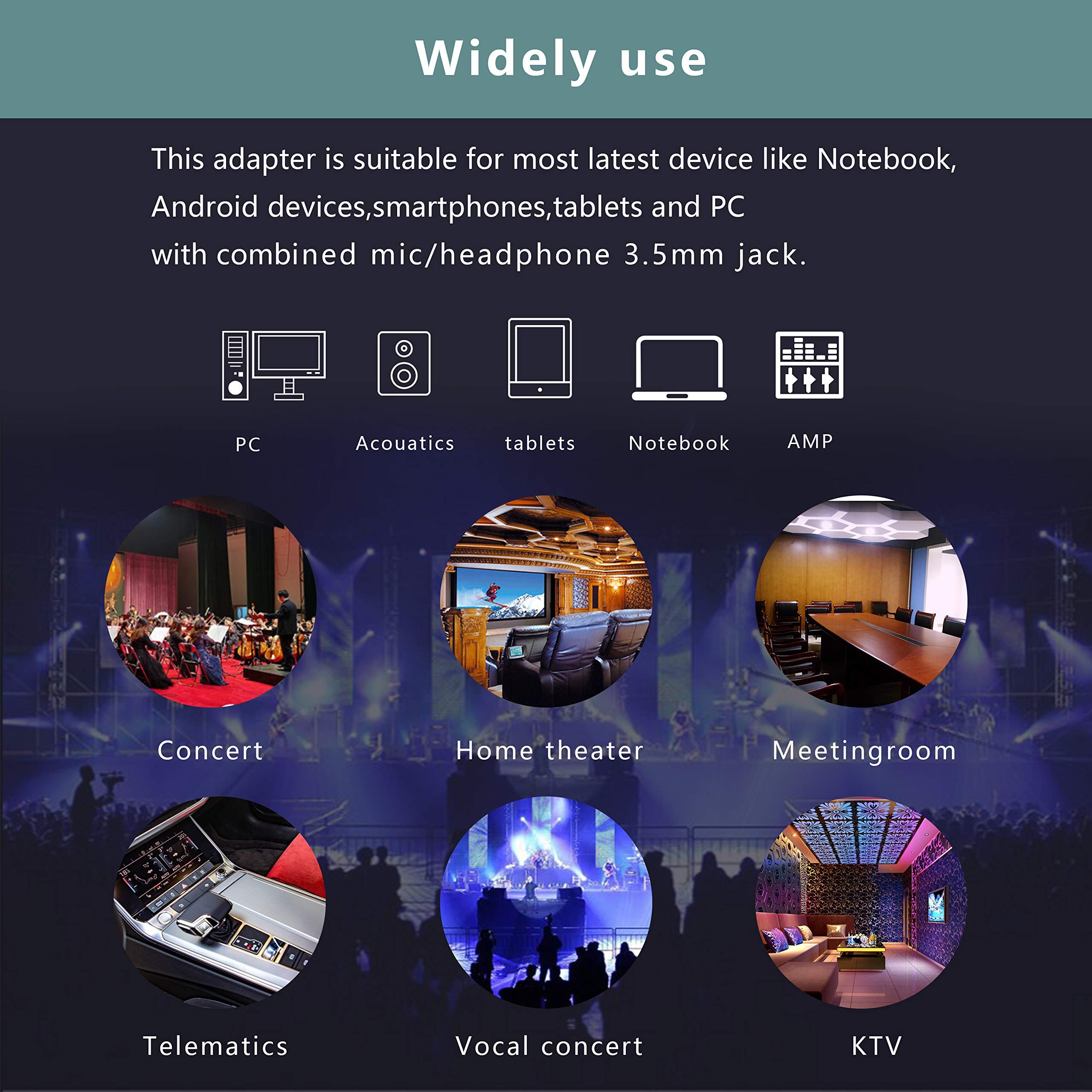 GELRHONR GELRHONR 3.5mm 4 Screw Terminal Adapter, 1/8 Inch 4 Pole Stereo TRRS Audio Plug Solderless Converter for Headphone Headset and Earphone3-Pack