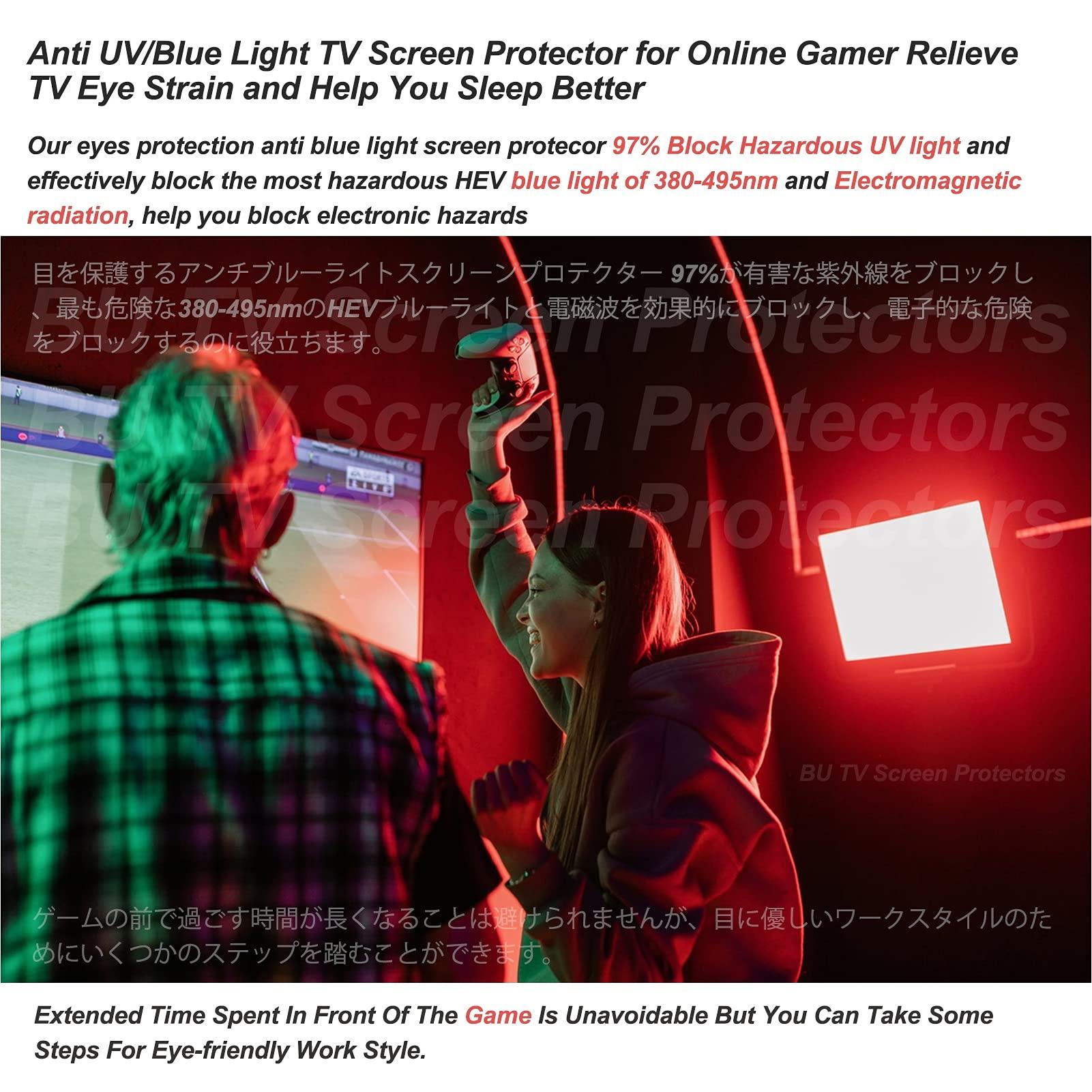 BU TV Screen Protectors BU TV Screen Protectors 55 Inch TV Screen Protector Filter, Frosted Anti Glare/Anti Blue Light Film,55" 1211 * 682