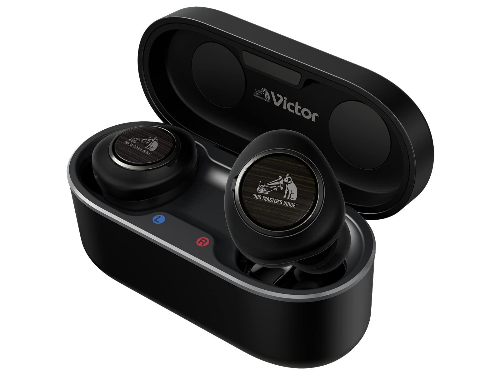 JVC Victor HA-FW1000T Fully Wireless Earbuds, Wood Series, Noise Canceling, Wood Dome Carbon Diaphragm, K2 Technology, External Sound Capture Function, Up to 27 Hours Playtime, Bluetooth Ver5.2 Compatible