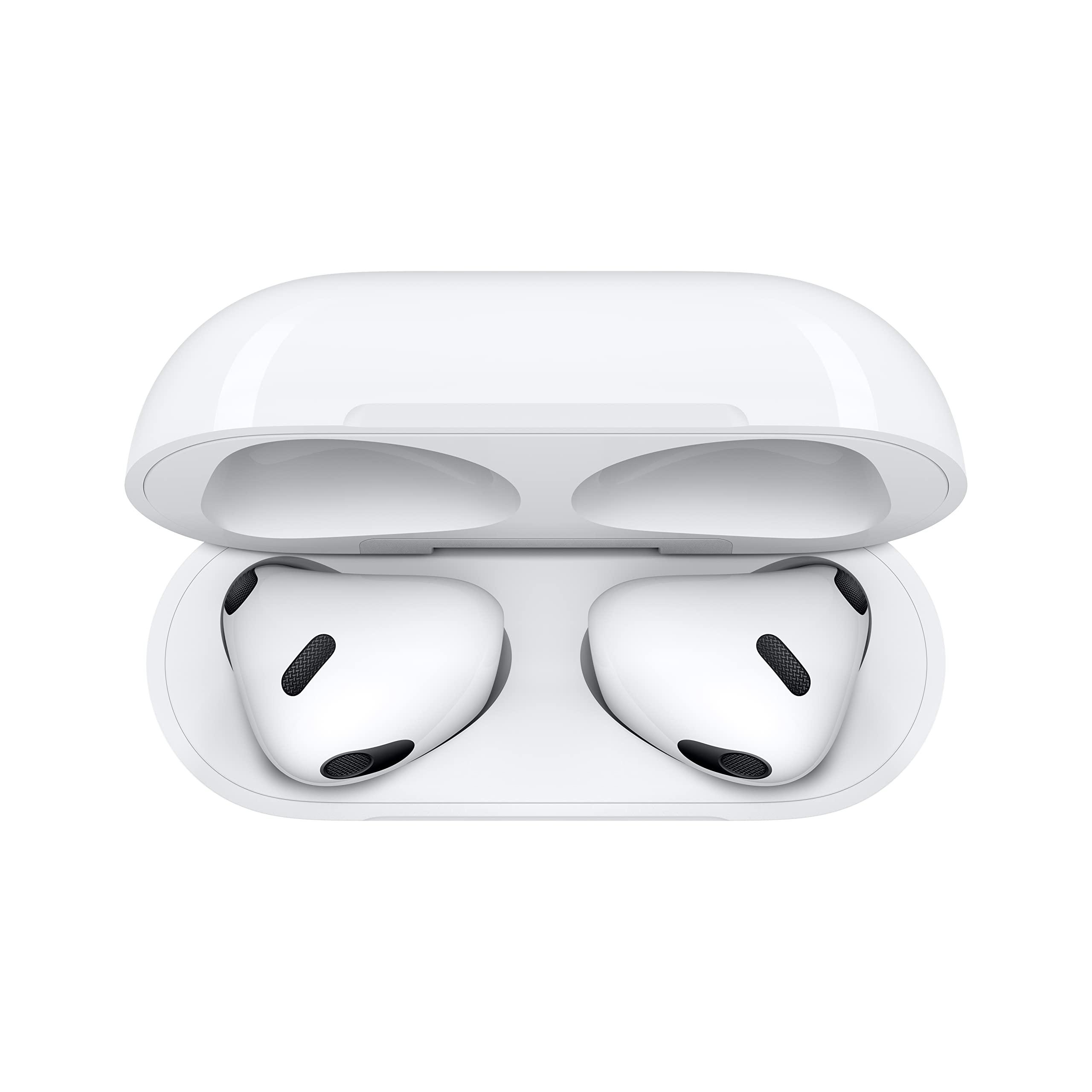 Apple Apple AirPods (3rd Generation) Wireless Ear Buds, Bluetooth Headphones, Personalized Spatial Audio, Sweat and Water Resistant, Lightning Charging Case Included, Up to 30 Hours of Battery Life