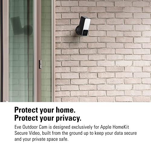 Eve Eve Outdoor Cam Secure floodlight Camera, Maximum Security & Privacy (HomeKit Secure Video), 1080p, Night Vision, Wi-Fi (2.4 GHz), Motion Sensor, Two-Way Communication, People/pet/Vehicle Detection