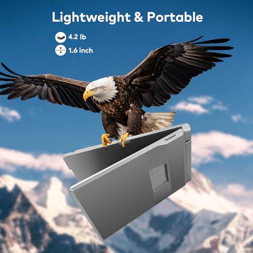 LXU Laptop Screen Extender, 15.6" FHD 1080P Laptop Monitor Extender, Dual/Triple Monitor Display, Portable Monitor for Laptops 12~18.5 Inch with HDMI, 360 Flip, Plug & Play for Windows/Mac//Switch/PS4