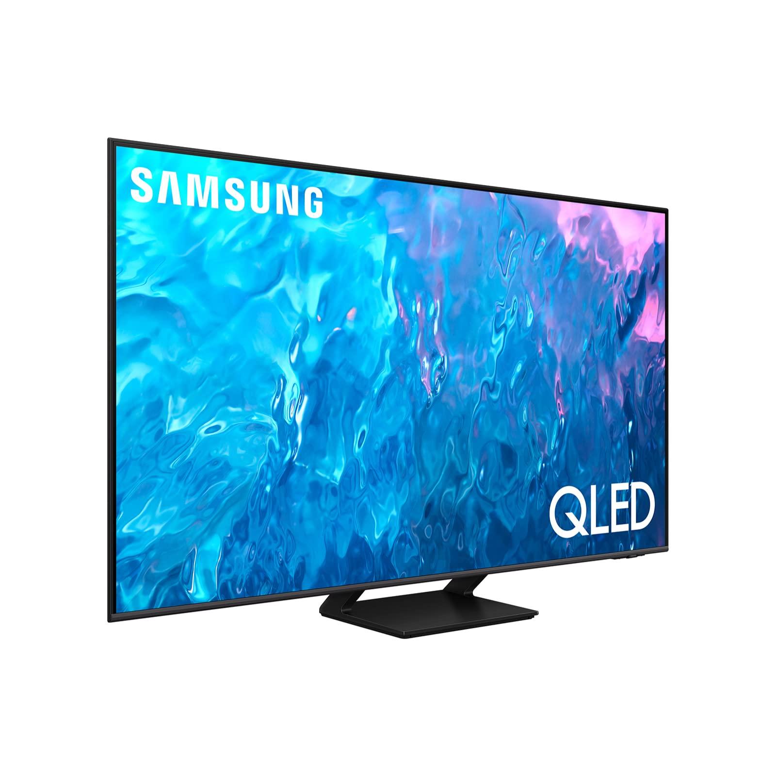 SAMSUNG SAMSUNG 55-Inch Class QLED 4K Q70C Series Quantum HDR, Dual LED, Object Tracking Sound Lite, Q-Symphony, Motion Xcelerator Turbo+, Gaming Hub, Smart TV with Alexa Built-in (QN55Q70C, 2023 Model),Black