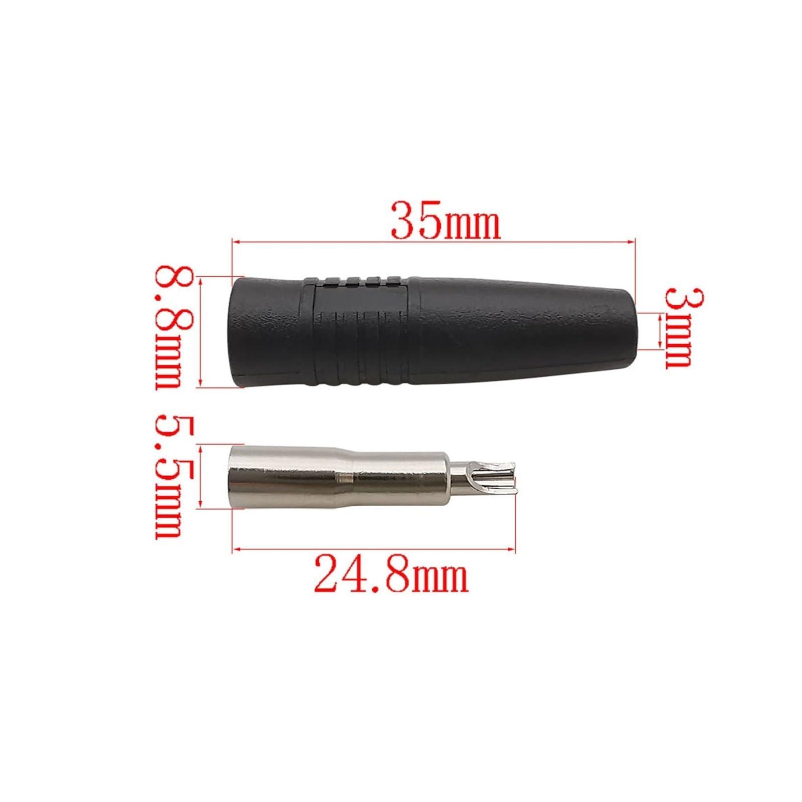 Mixeri 4mm Banana Socket Female Jack Solder Connector Fit Compatible 4mm Banana pl;/UG Connectors Red Black(Black,5Pcs)