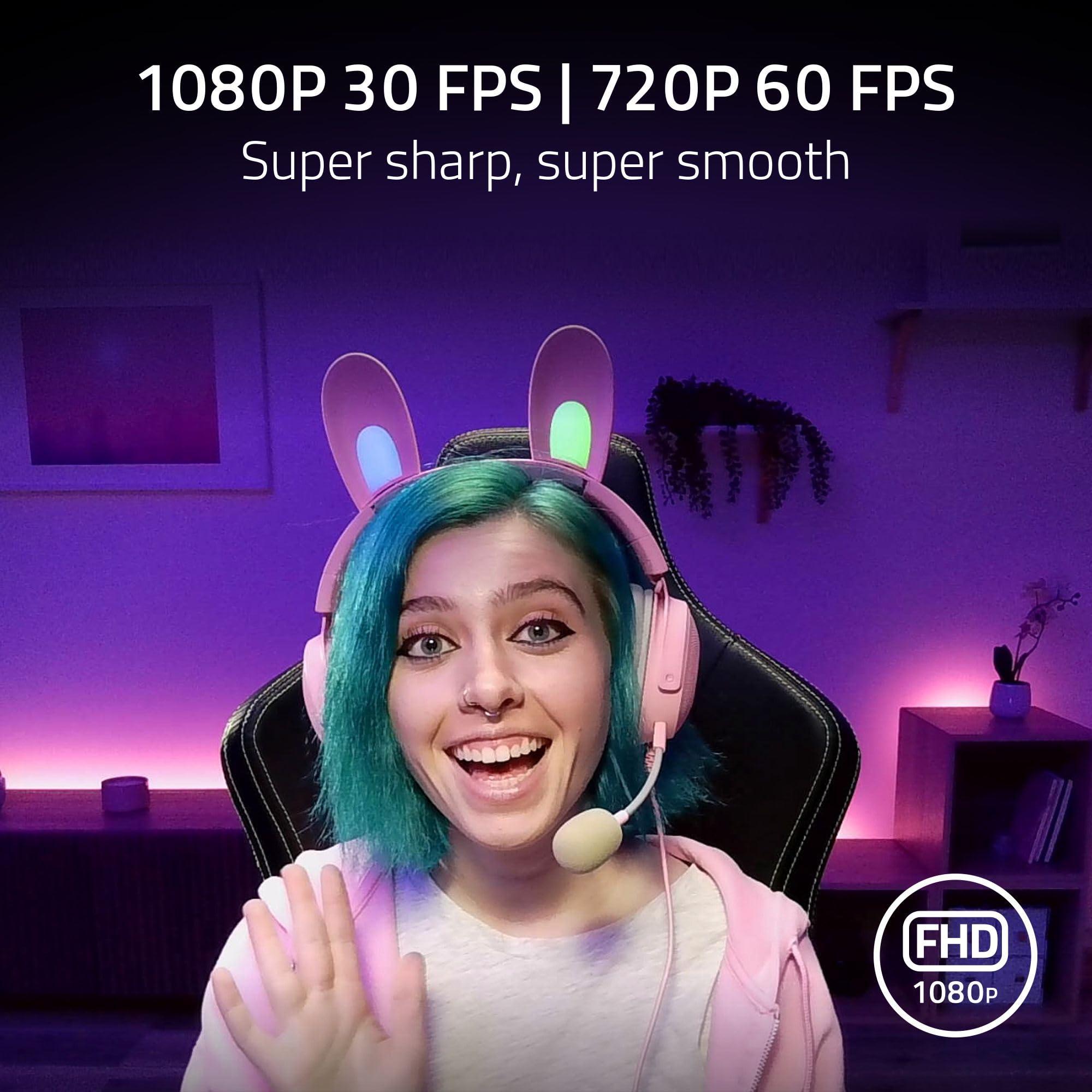 Razer Razer Kiyo X Full HD Streaming Webcam: 1080p 30FPS or 720p 60FPS - Auto Focus - Fully Customizable Settings - Flexible Mounting Options - Works with Zoom/Teams/Skype Conferencing Video Calling