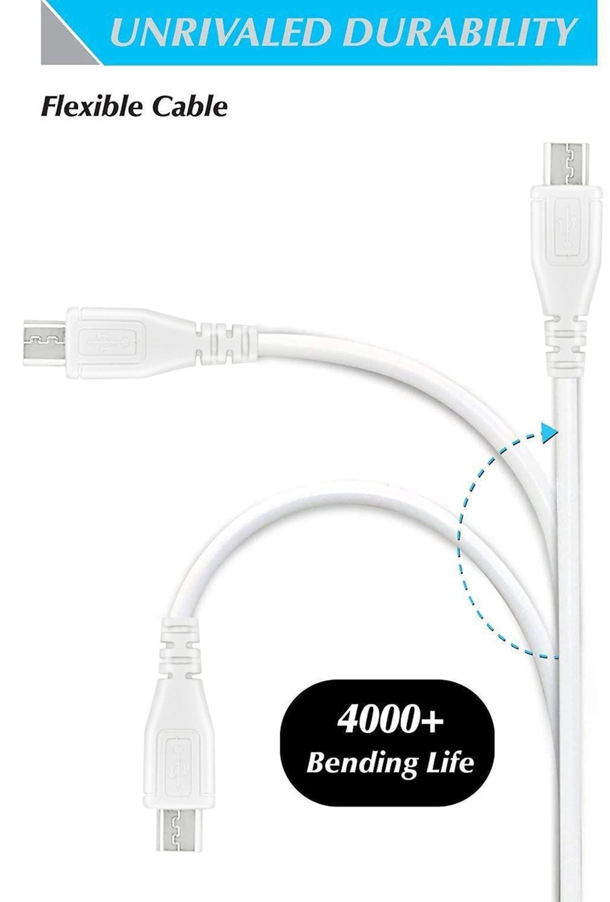 Jantoy Jantoy 5ft White Micro USB-A to Micro USB B 236-209-001 for Intermec CN50 CN51 CK3 Dock Cable Assembly