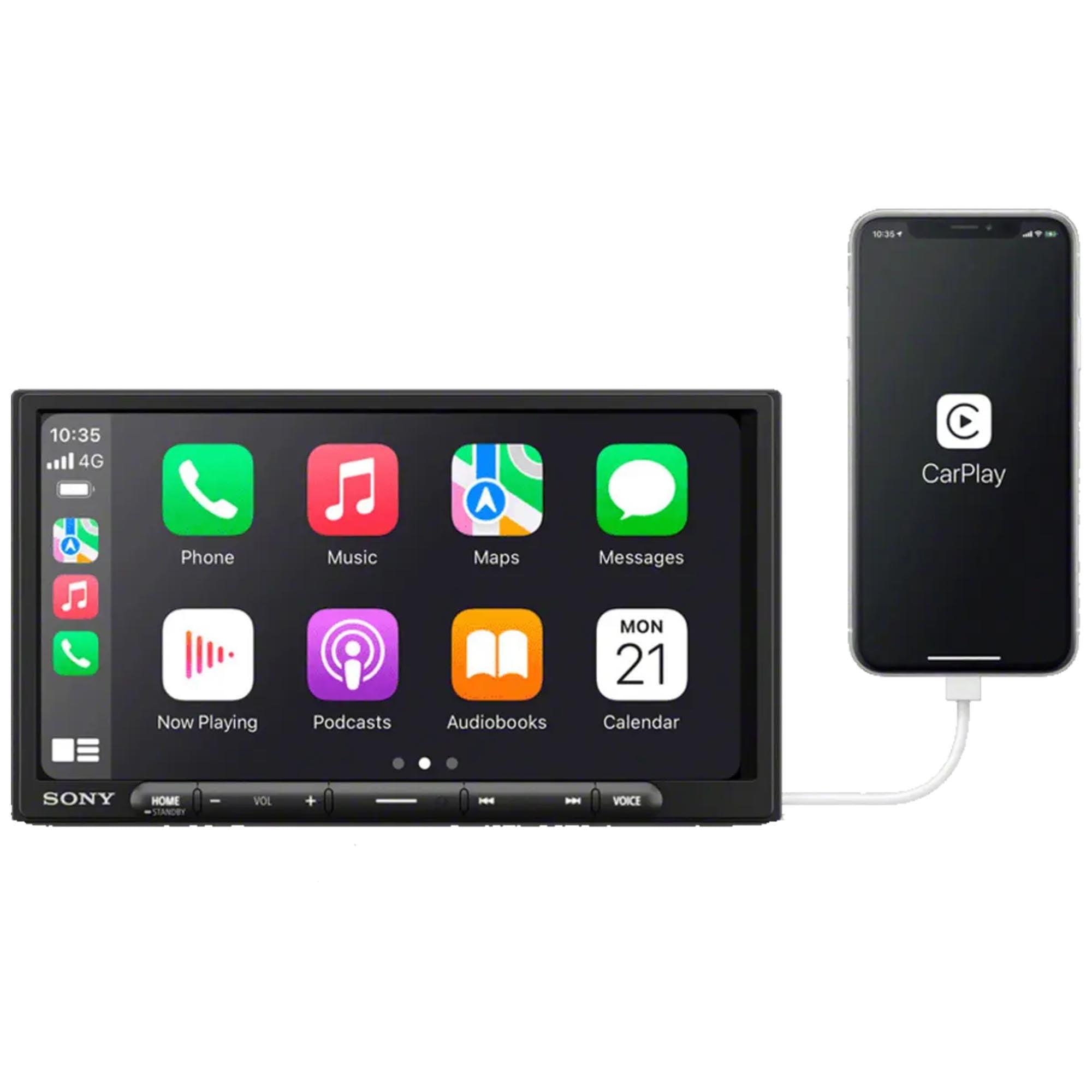 Sony Sony XAV-AX3700 17.6 cm (6.95) Digital Multimedia Receiver Compatible with Apple Carplay, iDatalink ADS-MSR Universal Radio Replacement Interface, Sirius XM SXV300v1 Connect Vehicle Tuner Kit for