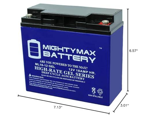 Mighty Max Battery Mighty Max Battery 12V 18AH GEL Battery Replaces ADT Security Alarm 476746-4 Pack
