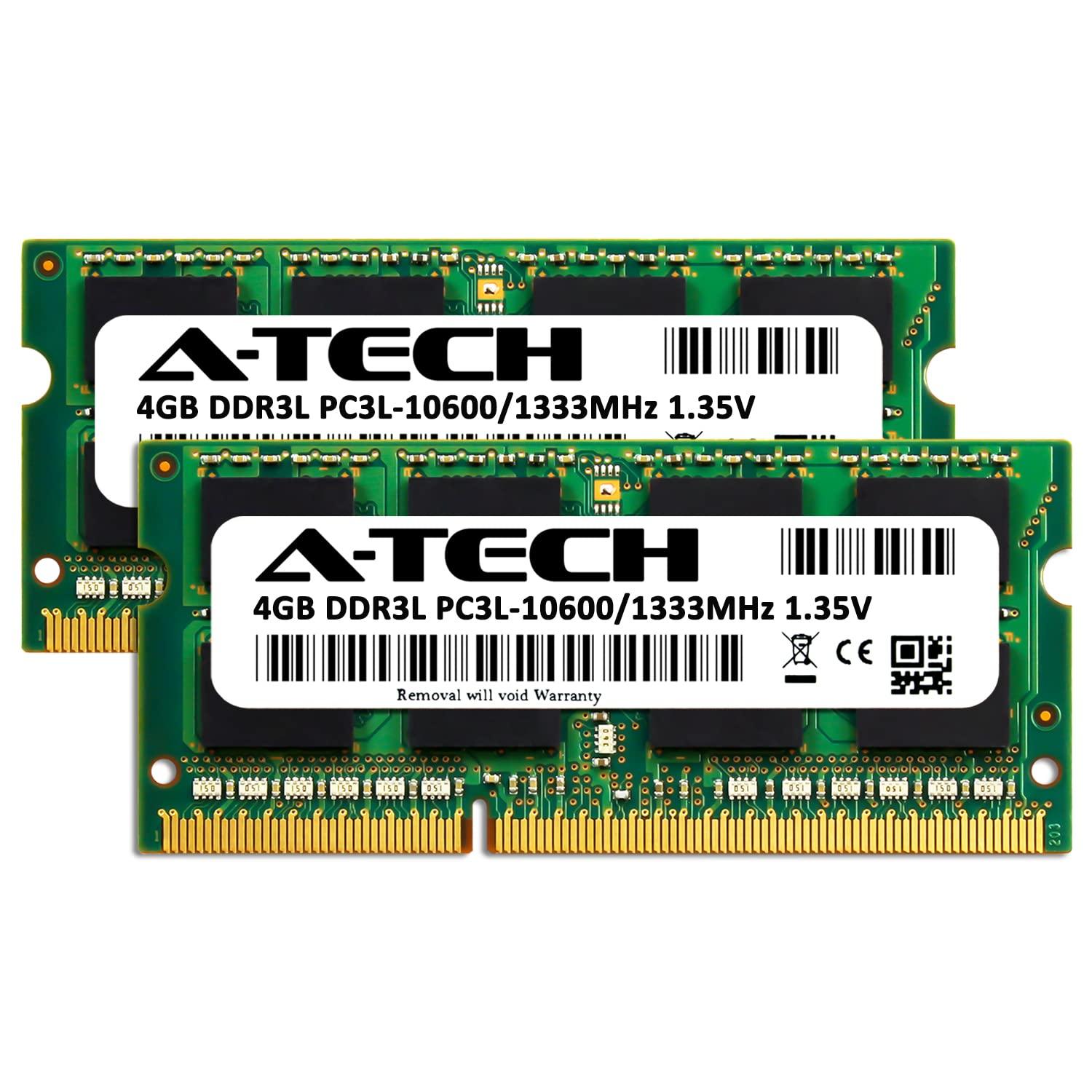 A-Tech A-Tech 8GB Kit (2x4GB) RAM for Sony VAIO VPCEE21FX, VPCEE22FX, VPCEE23EB, Vpcee23El A29 | DDR3 1333MHz PC3-10600 SODIMM 1.35V Non-ECC Memory Upgrade