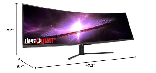Deco Gear Deco Gear 49" Curved Ultrawide Gaming Monitor | 32:9 | 3840x1080 | 144Hz | 3000:1 | E-LED | 2 HDMI | 2 Display Port
