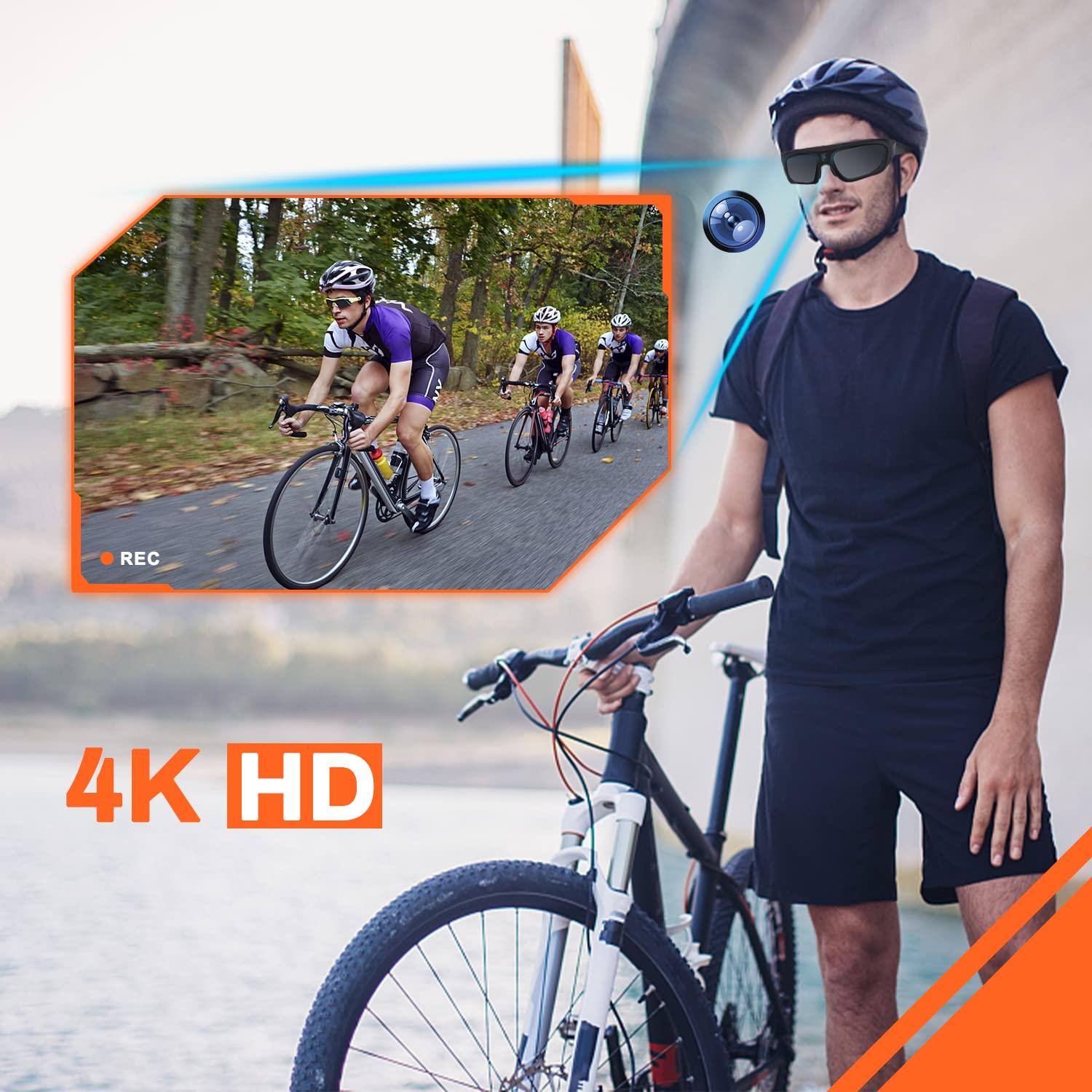dahocamgo dahocamgo Camera Sunglasses 4K HD Video Glasses Sport Camera Shooting Glasses for Cycling, Camping, Driving, Hunting, Skateboarding, Traveling(included 32G SD Card)