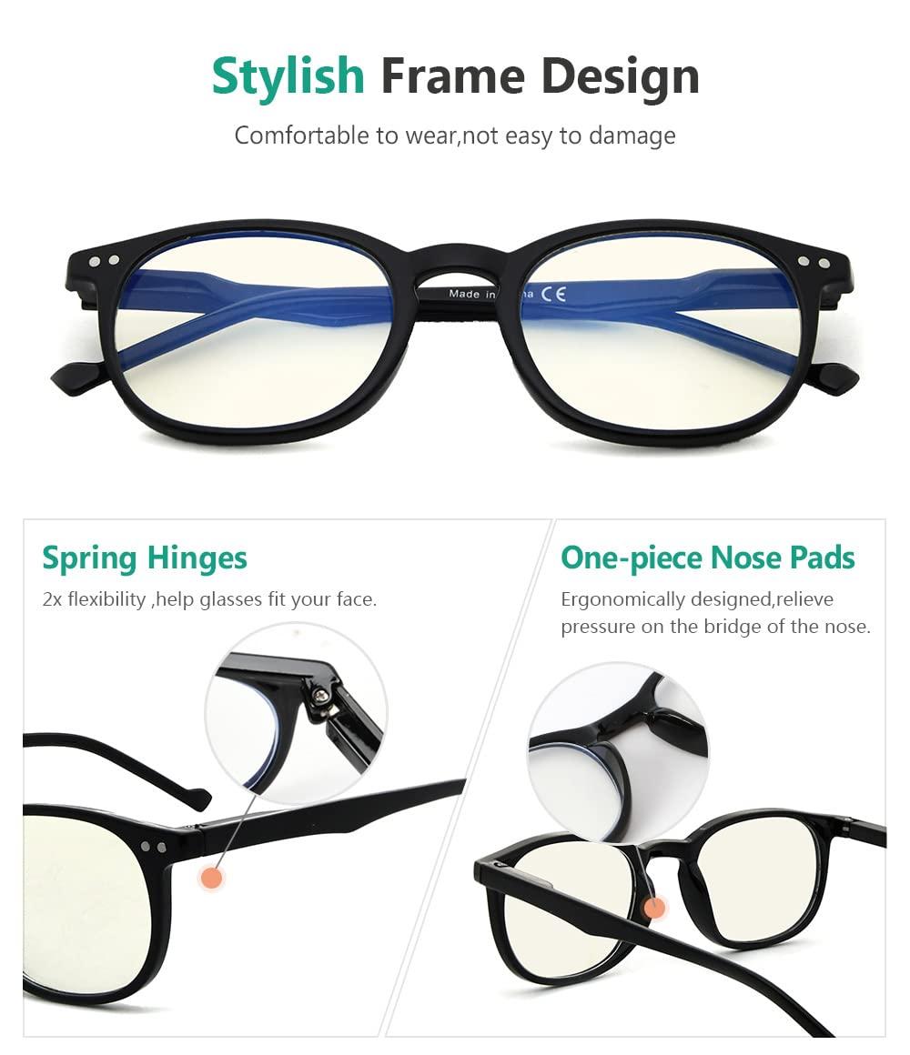 Eyekepper Eyekepper Blue Light Blocking Reading Glasses for Men Women Vintage Readers,Black