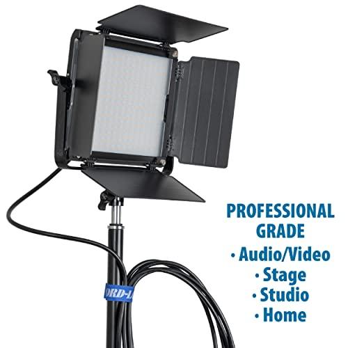 Cord-Lox Cord-Lox Closed-Loop Series Cable Ties - Reusable Cable Straps for A/V, Musicians, Stage and Industrial Uses, Cable Organizer for Electric Cables, Fabricated in USA (Black, 12 x 1.5 inch, 10 pack)