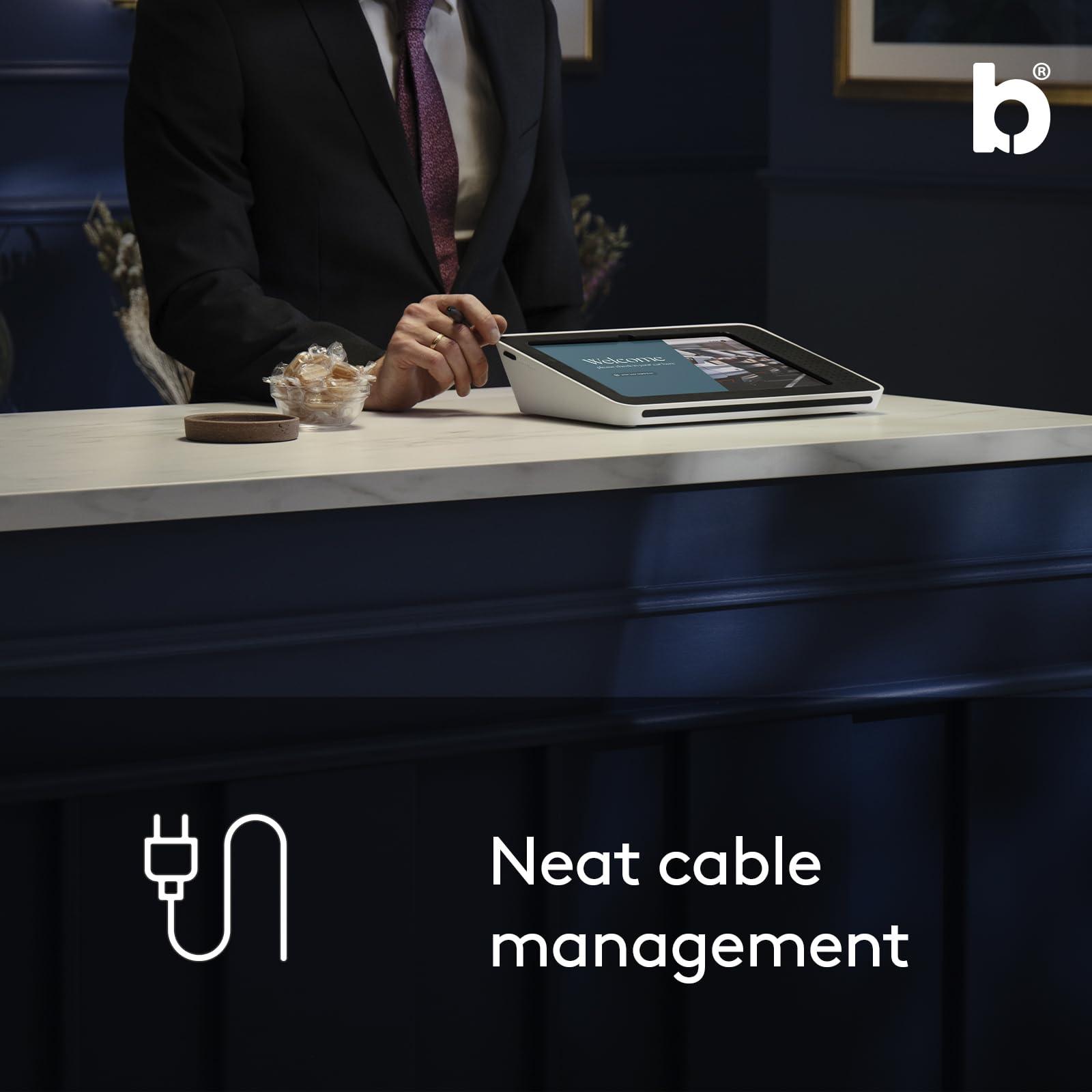 Bouncepad Bouncepad Link iPad POS Stand | iPad Stand for Business | iPad Kiosk Stand for Meeting Room Management | iPad Table Mount Tablet Kiosk | iPad Register Stand | iPad 7th, 8th & 9th Gen 10.2 | Black