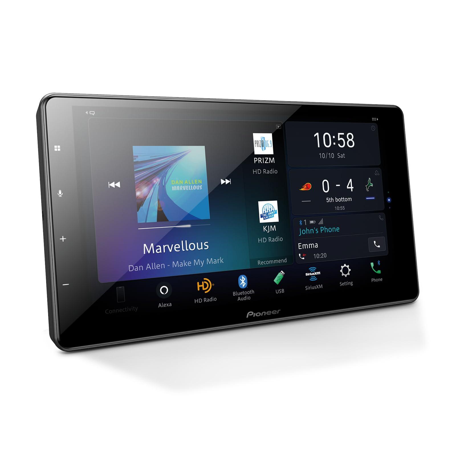 PIONEER Pioneer DMH-WC6600NEX Digital Multimedia Receiver with Wireless Apple CarPlay and Android Auto, 9\" Floating Capacitive Touchscreen, Modular Double-DIN, Built-In Bluetooth, WiFi and Amazon Alexa