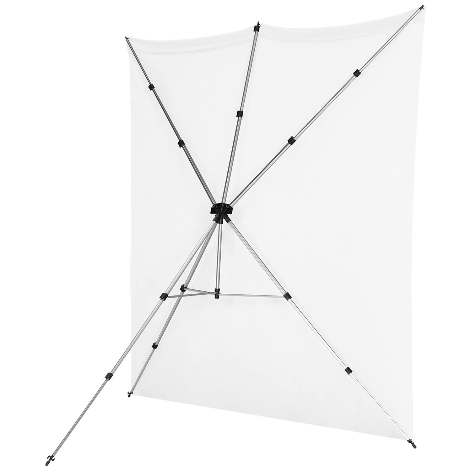 Westcott Westcott 8'x8' High-Key White X-Drop Pro Wrinkle-Resistant Backdrop Kit - for Headshots, Portraits, Video Interviews, and Photo Booths