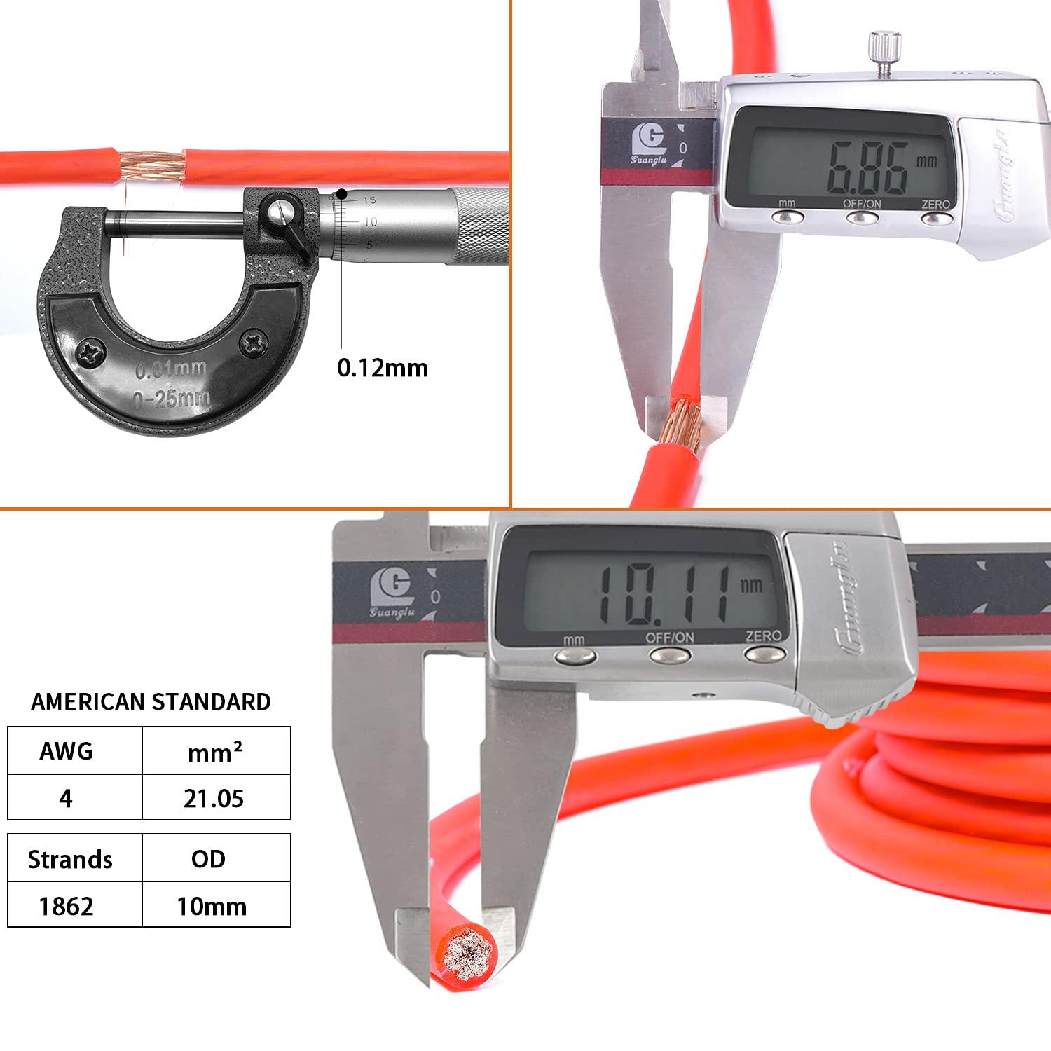 TOPSTRONGGEAR TOPSTRONGGEAR 4 Gauge Amp Kit True 4 AWG Amplifier Installation Wiring Amp Kit Install Cables Car Audio Wire