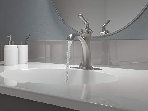 Kohler KOHLER Devonshire K-193-4-BN Single Handle Single Hole or Centerset Bathroom Faucet with Metal Drain Assembly in Brushed Nickel