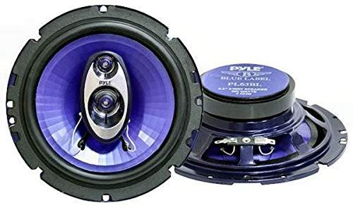 Pyle Pyle PL63BL 6.5" 360 Watt 3-Way Blue Label Car Audio Speaker System (2 Pack) and PL683BL 6x8 360 Watt 3-Way Car Coaxial Speaker (2 Pack)