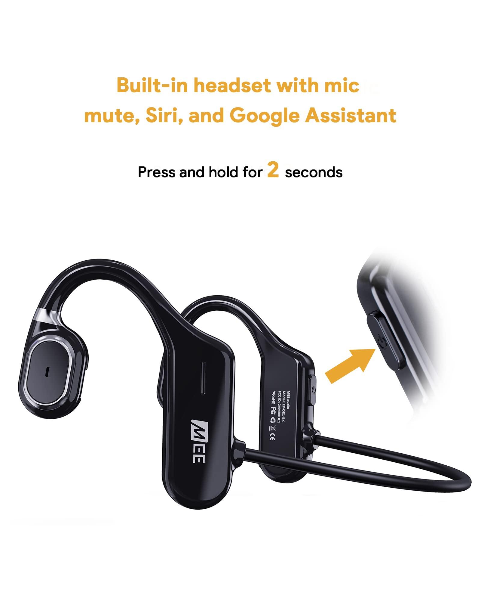 MEE audio MEE audio AirHooks Open Ear Headphones - Lightweight, Comfortable, Sweatproof Wireless Bluetooth Earbuds with Mic and High Audio Clarity Let You Hear Your Surroundings for Safer Workouts and Running
