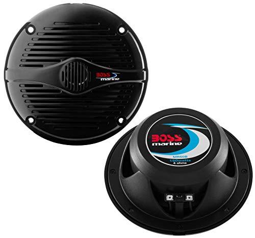 BOSS Audio Systems BOSS MR50B 5.25" 2-Way 150W Marine/Boat Car Coaxial Audio Speakers (8 Pack)