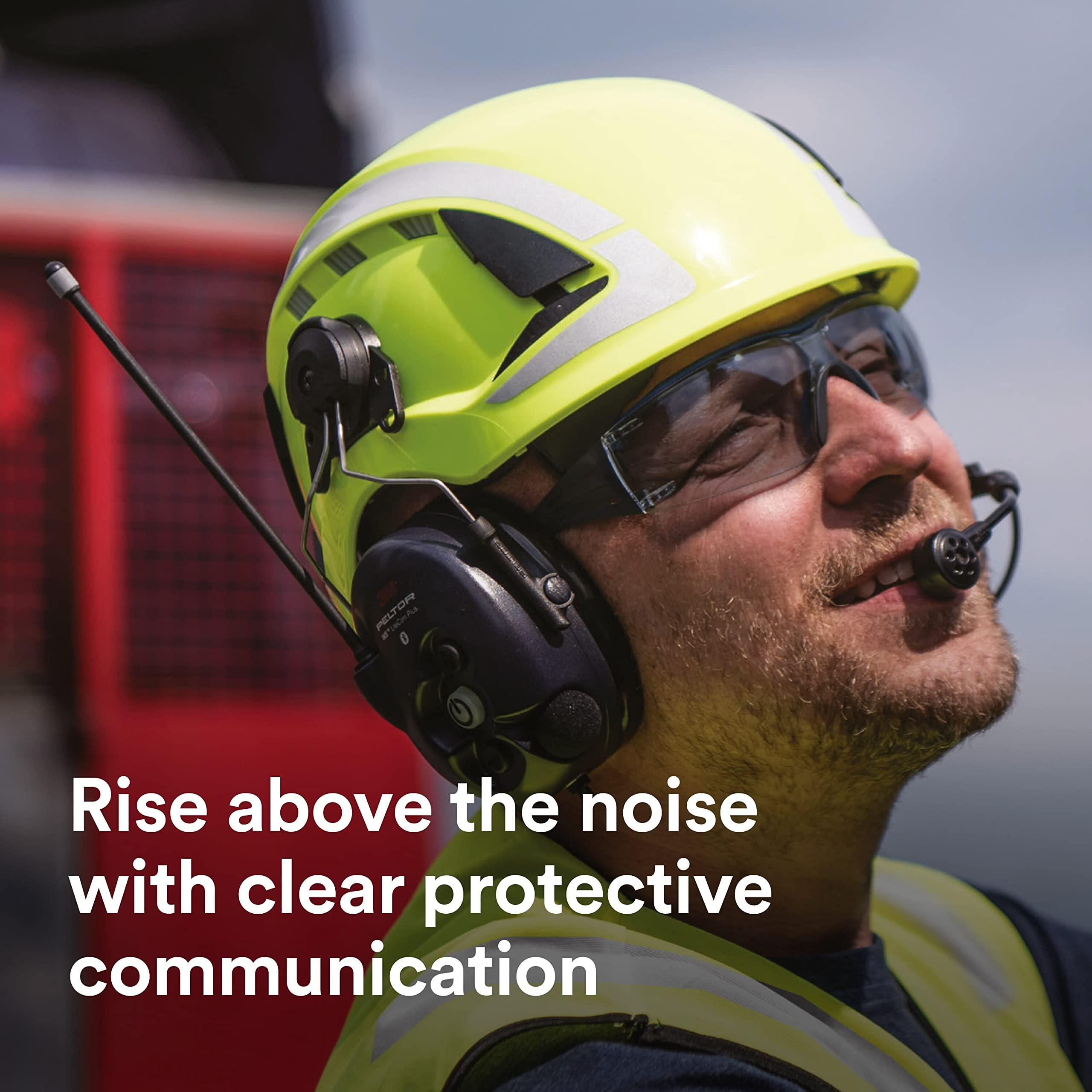 3M 3M PELTOR WS LiteCom Pro III Headset MT73H7P3E4D10NA GB, BrightYellow, Hard Hat Attached, Pack of 1