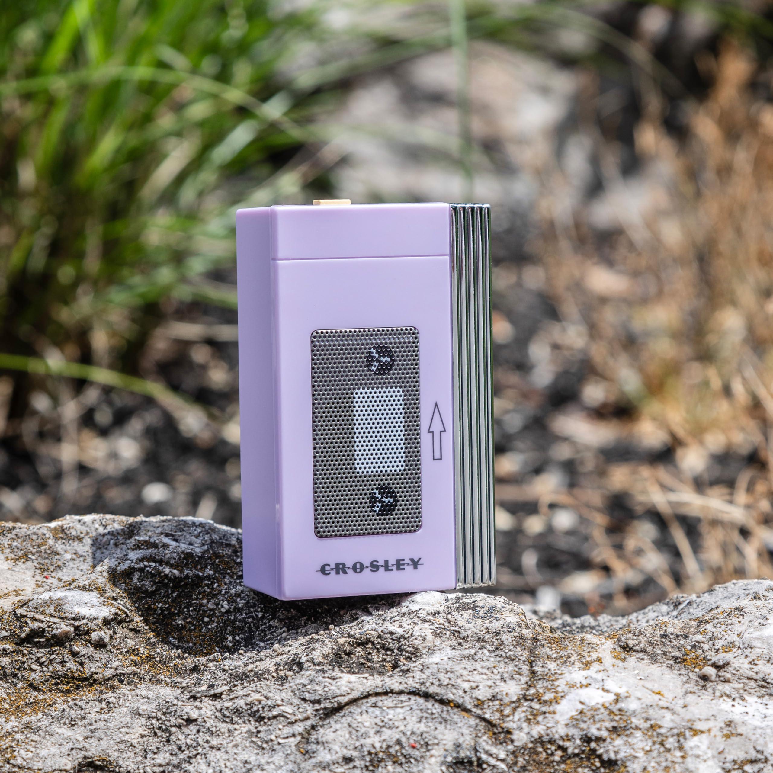 Crosley Crosley CR3047A-LN Mini Retro 80's Portable Bluetooth Speaker, Wireless with Microphone, Vintage, Lavender