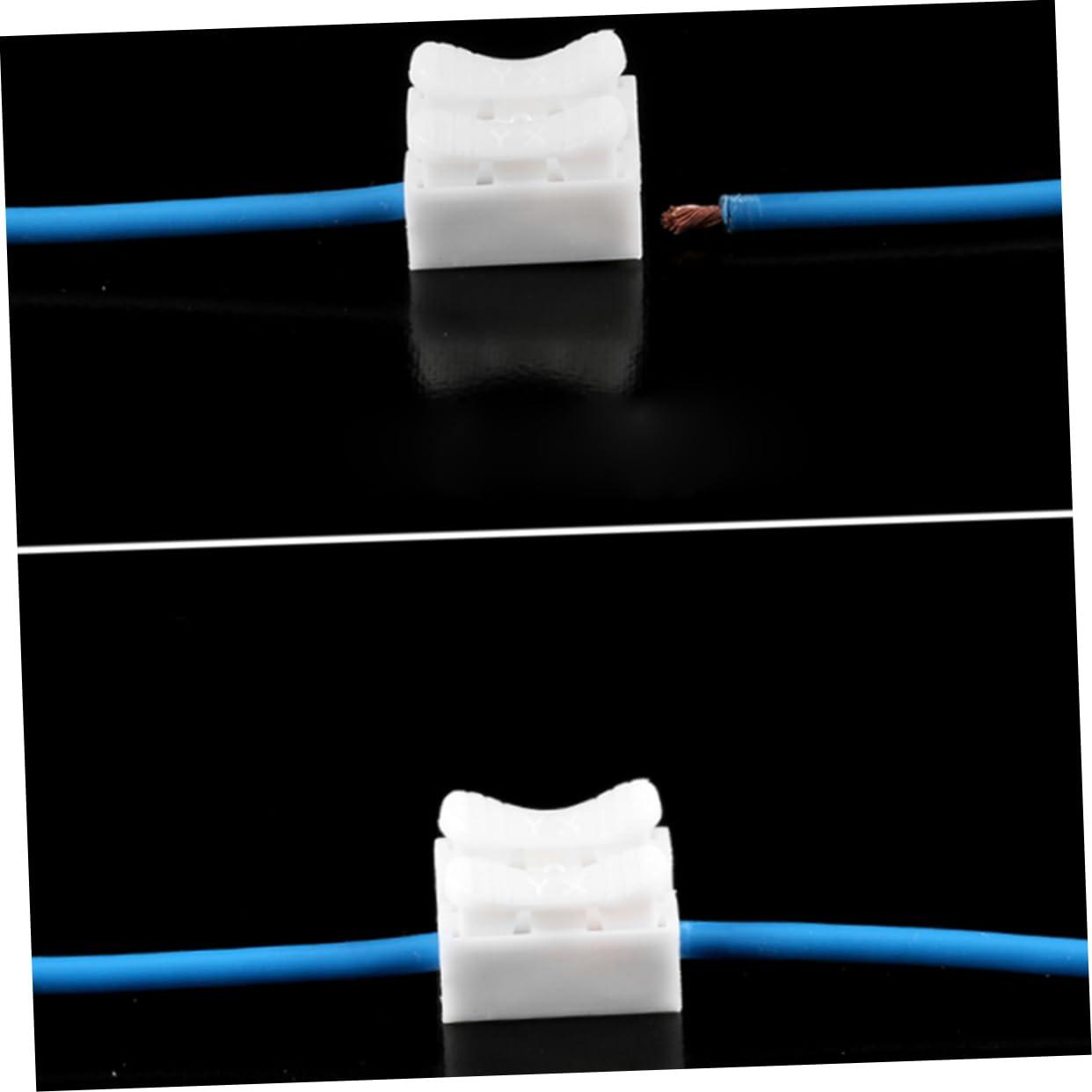 Angoily Angoily 9 Pcs Electrical Connectors White Electrical Wire Connectors 2 Way Electric Connector Wire Terminals