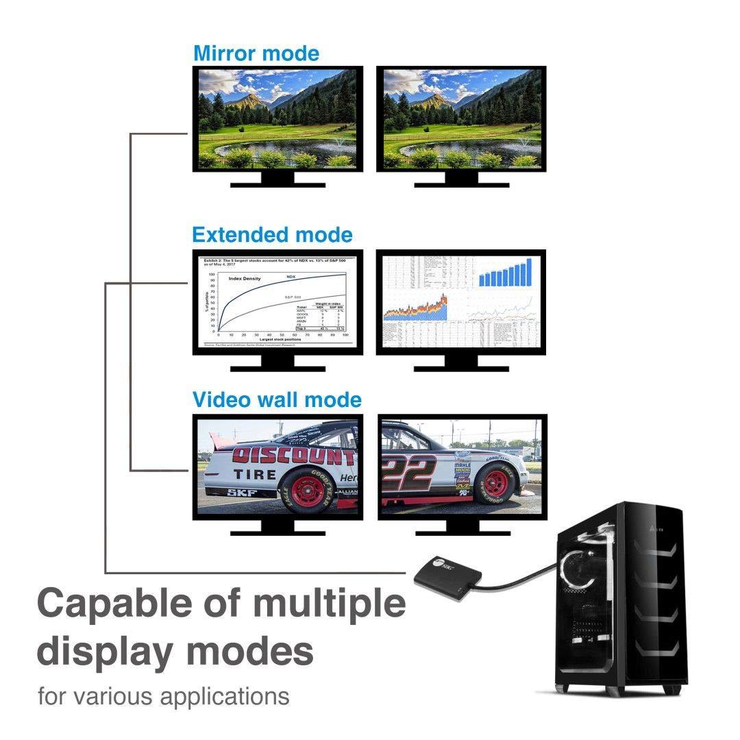 SIIG SIIG 2-Port Mini DisplayPort 1.2 to 2 DisplayPort MST Hub Video Splitter, Not for HDMI, DisplayPort Daisy Chain Monitor, Not for MacOS, TAA Compliant (CE-DP0J11-S1)