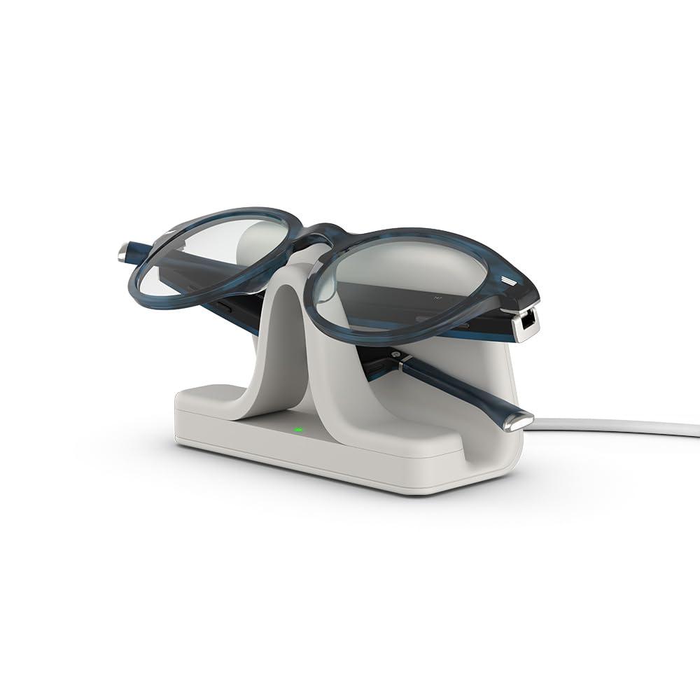 Amazon Amazon Echo Frames, an Alexa device (newest model), Smart glasses with Alexa, Round frames in Blue Tortoise with blue light filtering lenses