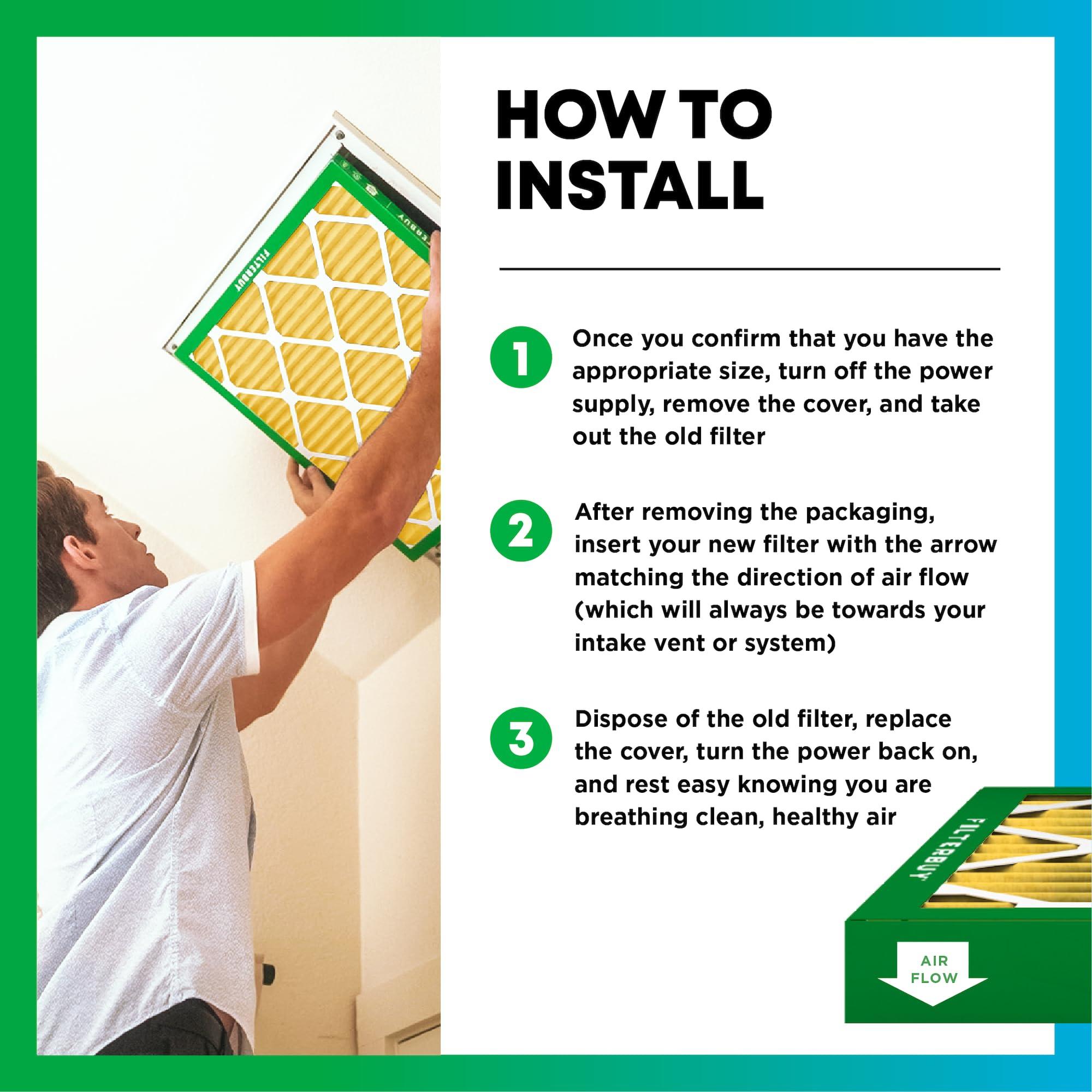 Filterbuy Filterbuy 20x25x6 Air Filter MERV 11 Allergen Defense (2-Pack), Pleated HVAC AC Furnace Air Filters for Aprilaire Space-Gard 201/2200 / 2250 & Lennox (Actual Size: 19.75 x 24.25 x 6.00 Inches)