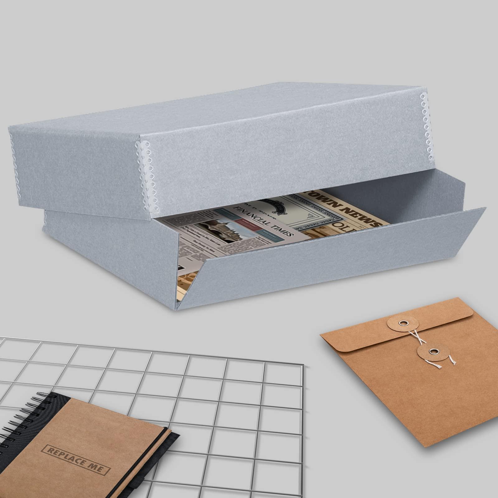 Lineco Lineco, Archival Storage Box, Museum Preservation Organizer with Drop Front Design, Acid-Free with Metal Edge, Preserves Picture Longevity, Photos, Documents, Crafts, DIY, 11x14