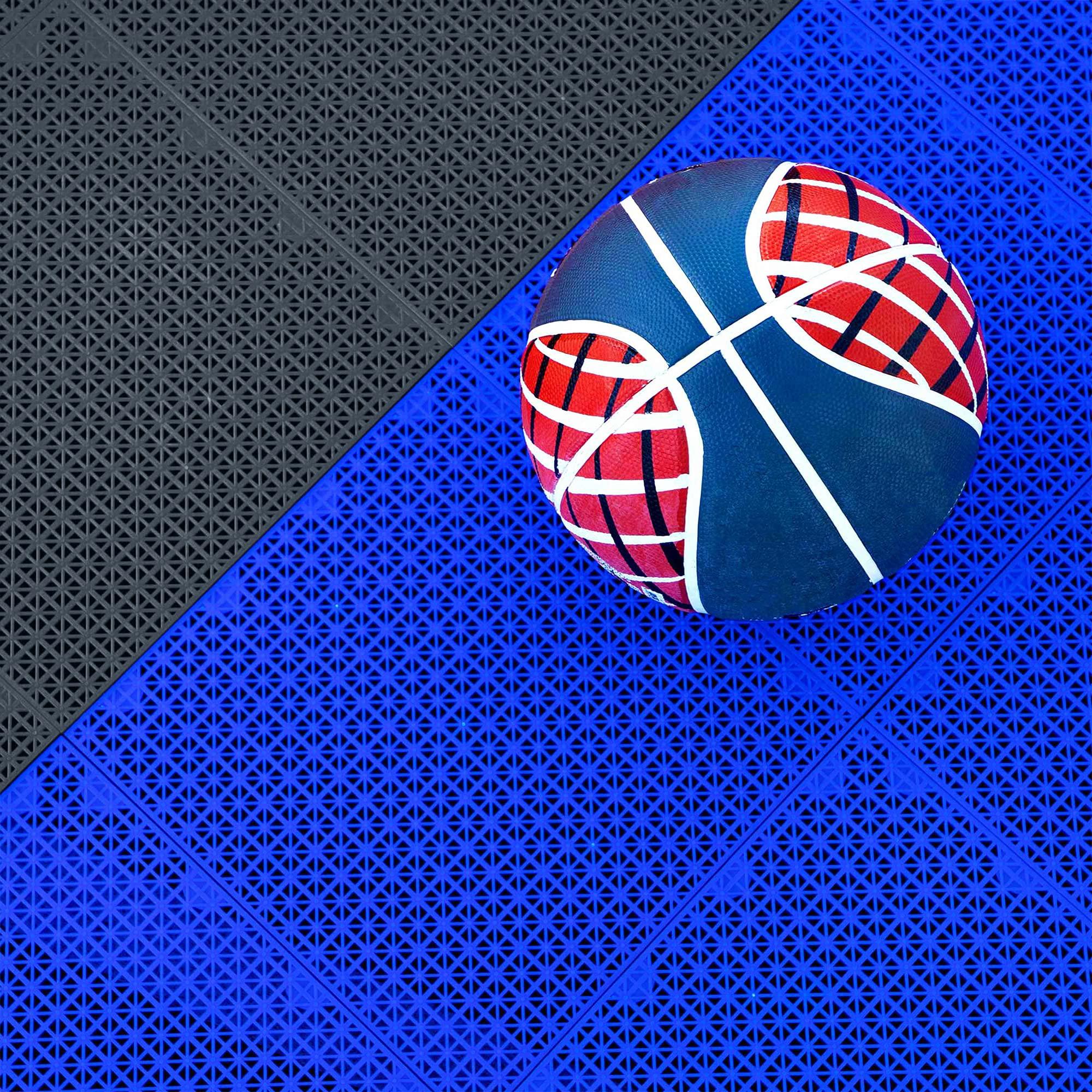 IncStores IncStores 5/8 Inch Thick ProGame Outdoor Basketball Court Flooring | Build The Ultimate Space for Basketball, Tennis, and More with Weatherproof Plastic Floor Tiles | 40 Tiles, Graphite