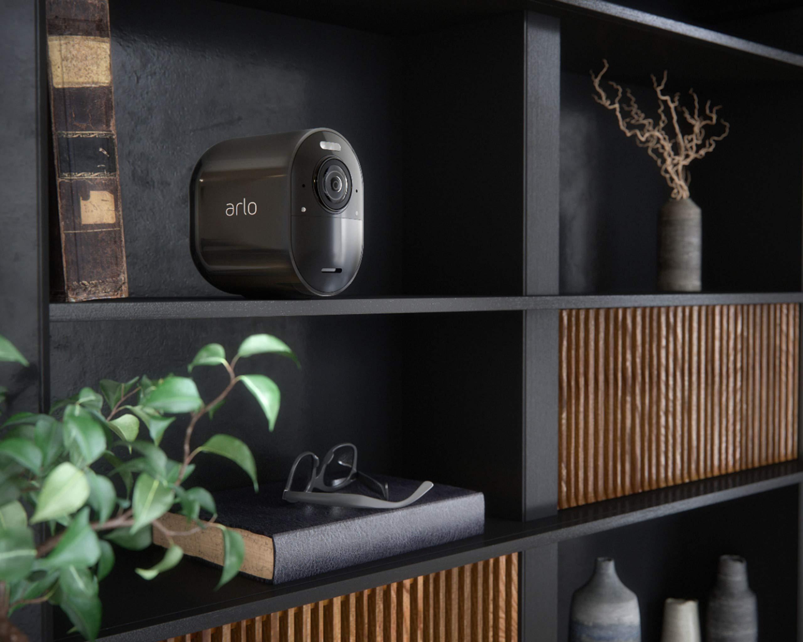 Arlo Arlo Ultra - 4K UHD Wire-Free Security 2 Camera System | Indoor/Outdoor with Color Night Vision, 180 View, 2-Way Audio, Spotlight, Siren | Compatible with Alexa and HomeKit |Black