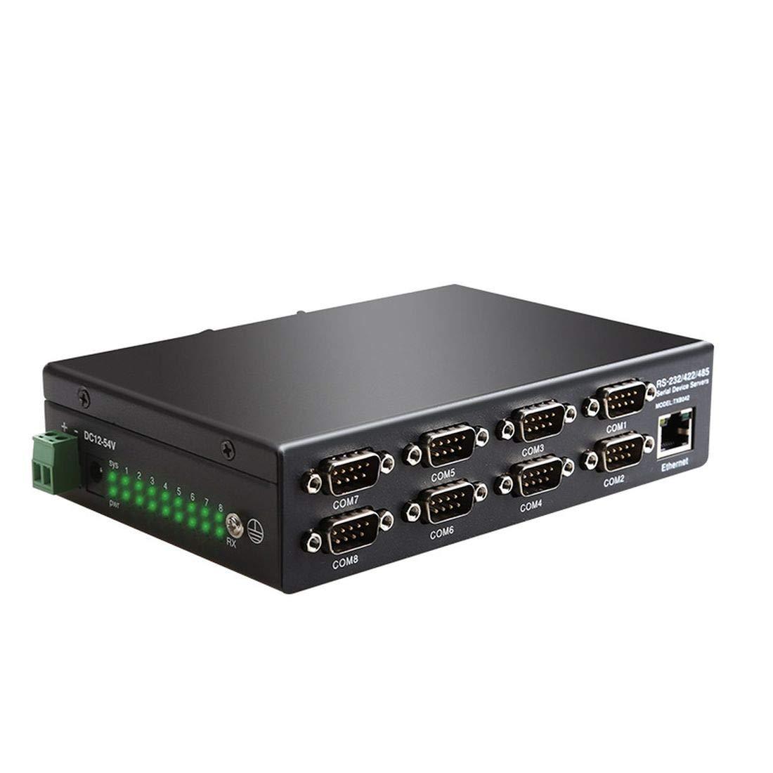 diewu diewu 8 Ports RS232 RS485 RS422 to Ethernet TCP/IP Converter Multiple Serial Device Server Switch Modbus Gateway