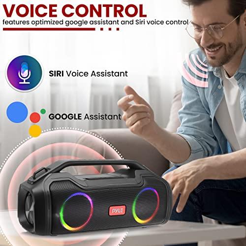 Pyle Pyle | Bluetooth Speaker | with HD Sound, Portable Wireless, IPX5 Waterproof, Up to 20H Playtime, TWS Pairing, BT5.3, for Home/Party/Outdoor/Beach, Electronic Gadgets, Birthday Gift
