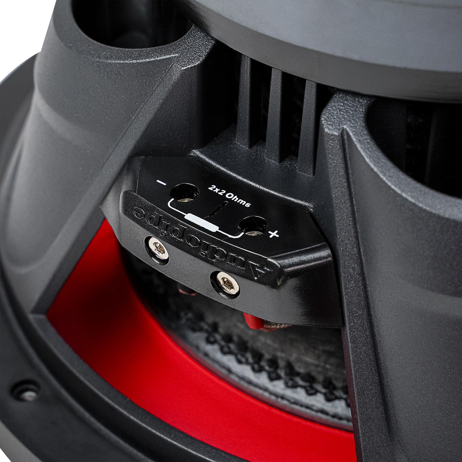 Audiopipe Audiopipe 12" Quad Stack Composite Cone Subwoofer (TXX-BDC-IV-12D2), Superior Performance, 2200W, 4 Magnets, BASV Voice Coil, Aluminum Basket, Multi-Connect, Non-Press Paper Cone, 2 x 2 Ohms