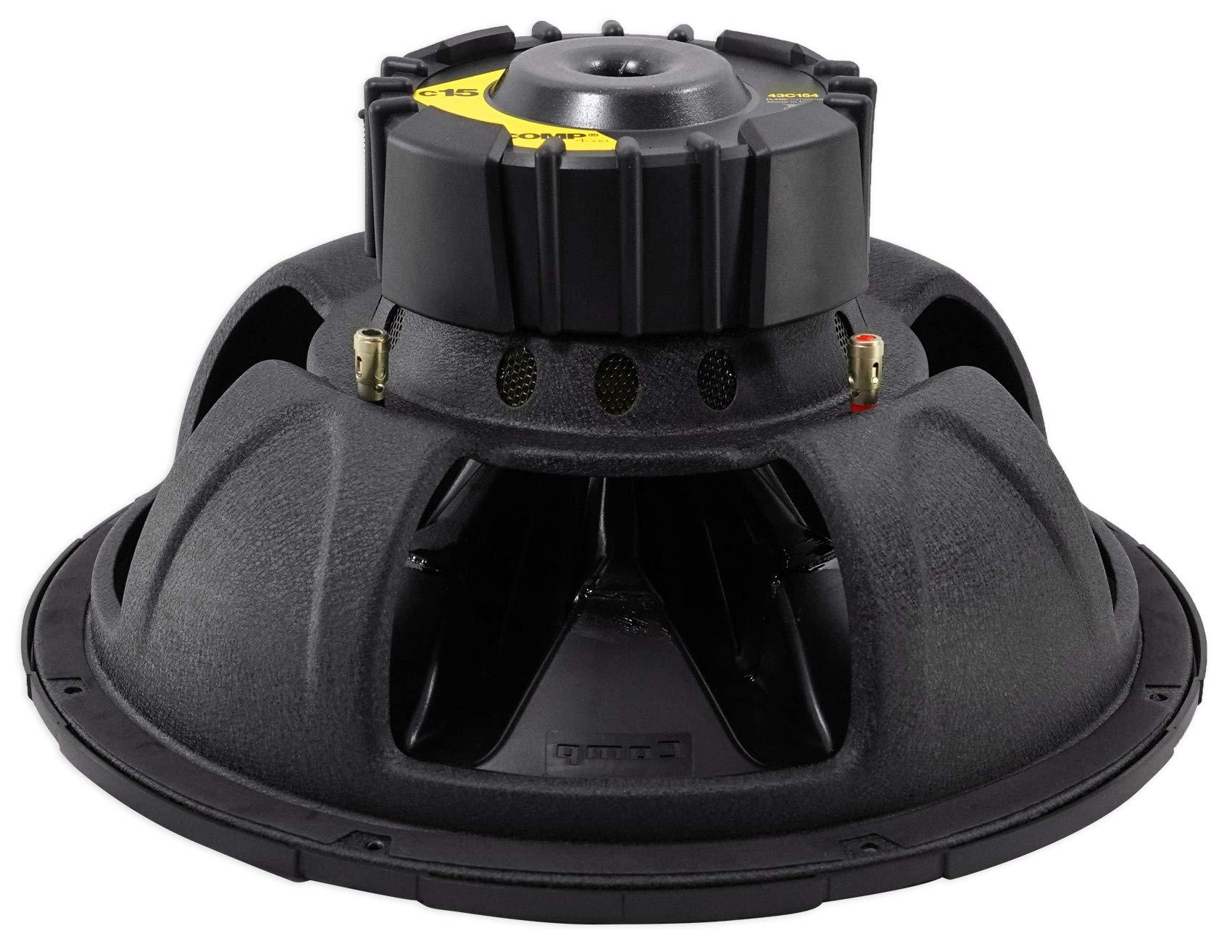 KICKER KICKER 43C154 Comp 15" 500 Watt SVC 4-Ohm Car Audio Subwoofer Sub (Renewed)